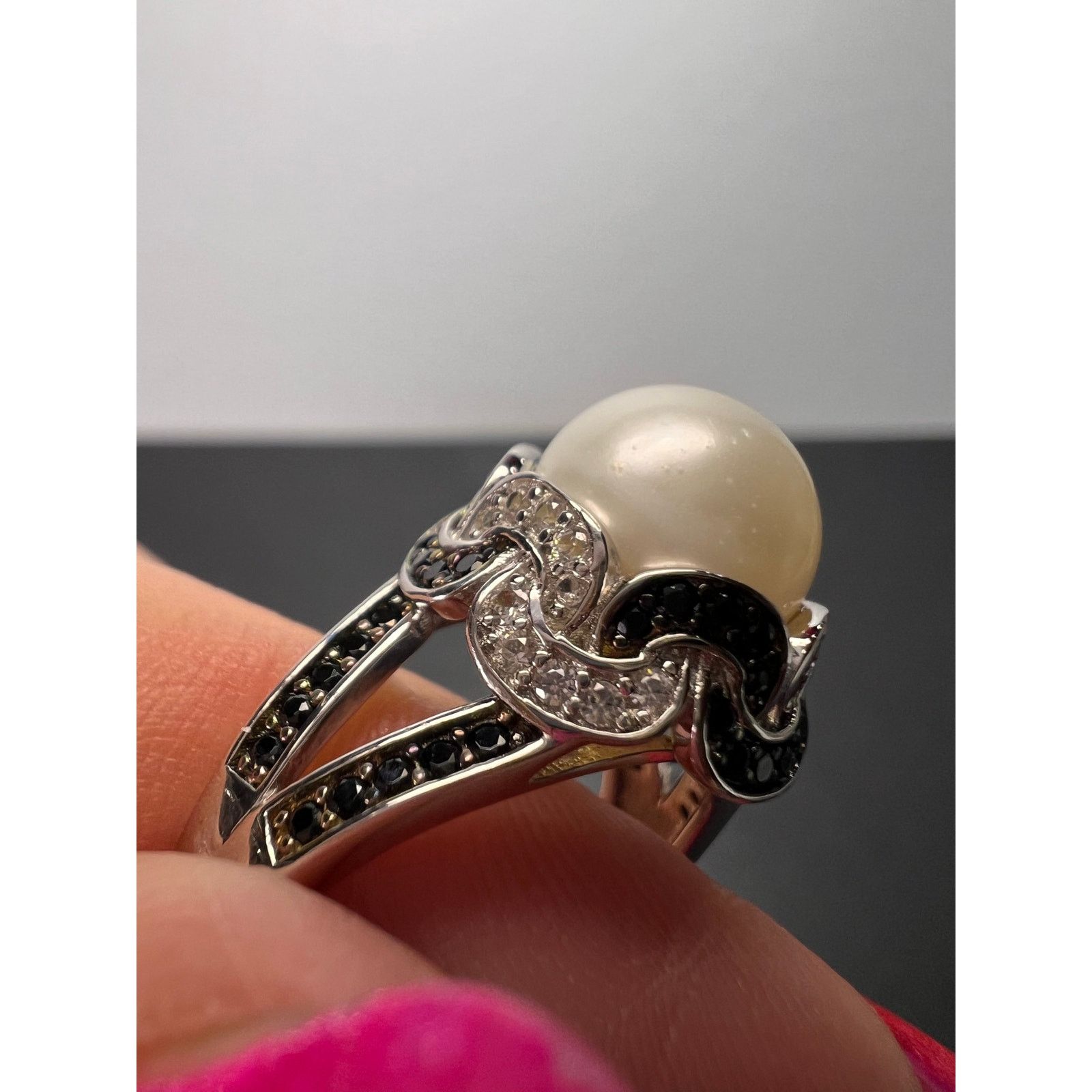 Other White cultured pearl and multi gem 925 ring size 9 *NEW* Size ONE SIZE - 2 Thumbnail