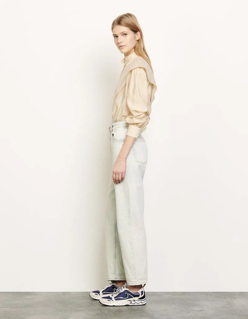 Sandro SANDRO Abelia Snow Wash High Waist Jeans Size 34 Size 24" / US 00 / IT 34 - 2 Thumbnail