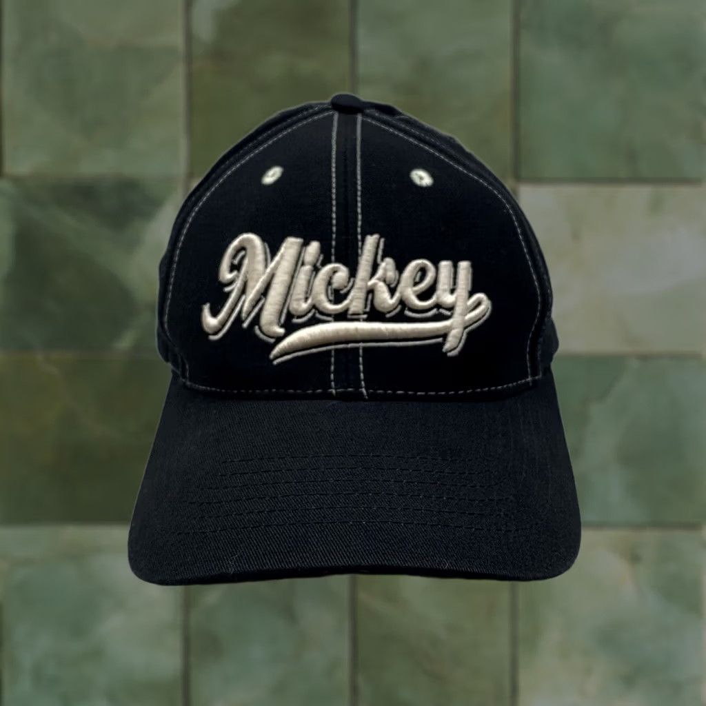 Disney VINTAGE Walt Disney World Mickey Mouse Snapback Hat Adult Black OSFM 1928 Dad Cap Size ONE SIZE - 1 Thumbnail