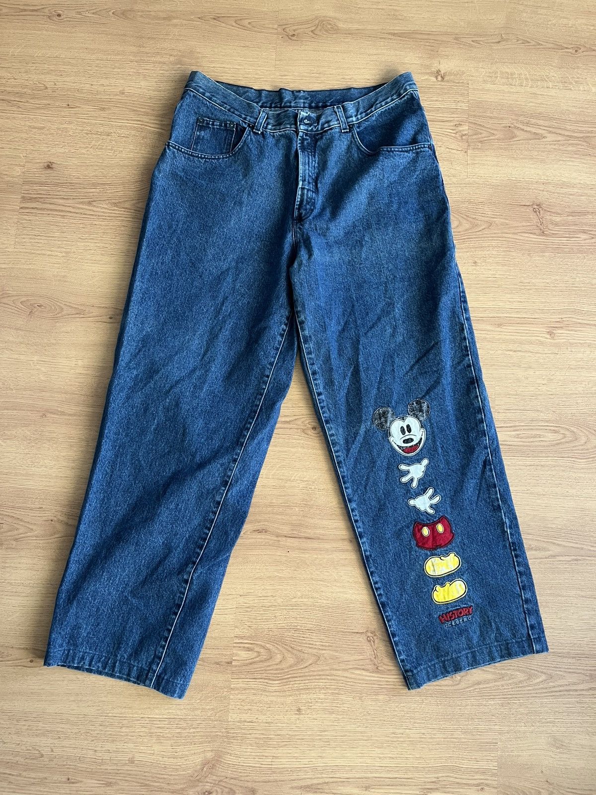 Iceberg Vintage Mickey Mouse cartoon jeans History iceberg 90s Size US 36 / EU 52 - 1 Thumbnail