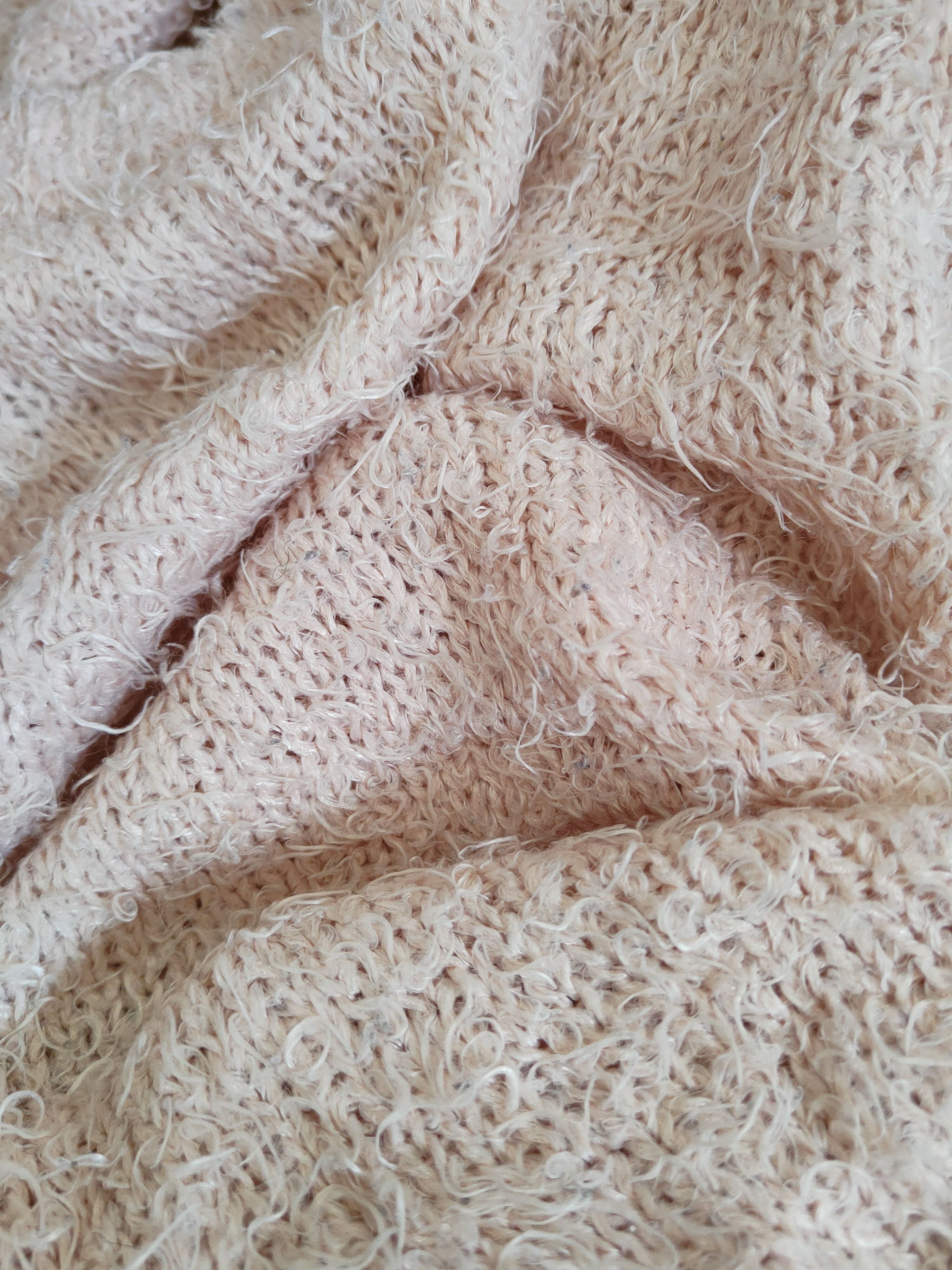 Homespun Knitwear Emsexcite Peach Shag Shaggy Fur Mohair Knitwear #S2008 Size M / US 6-8 / IT 42-44 - 10 Thumbnail