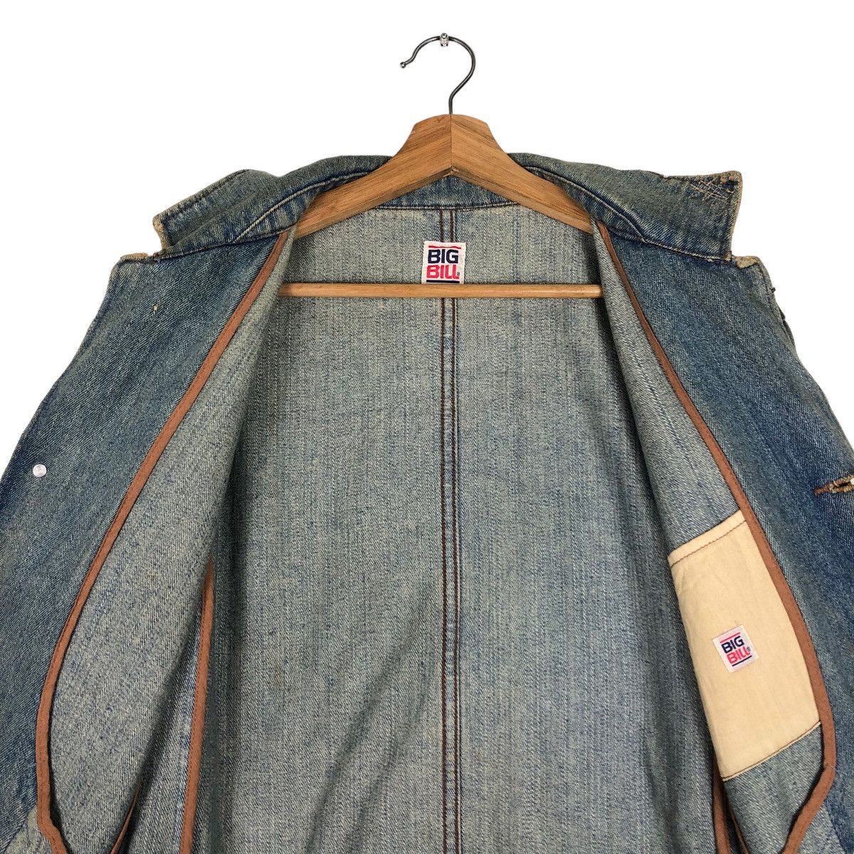 Japanese Brand 🔥Vtg Denim Worker Union Made Big Bill Biker Detroit Pocket Size US M / EU 48-50 / 2 - 12 Thumbnail