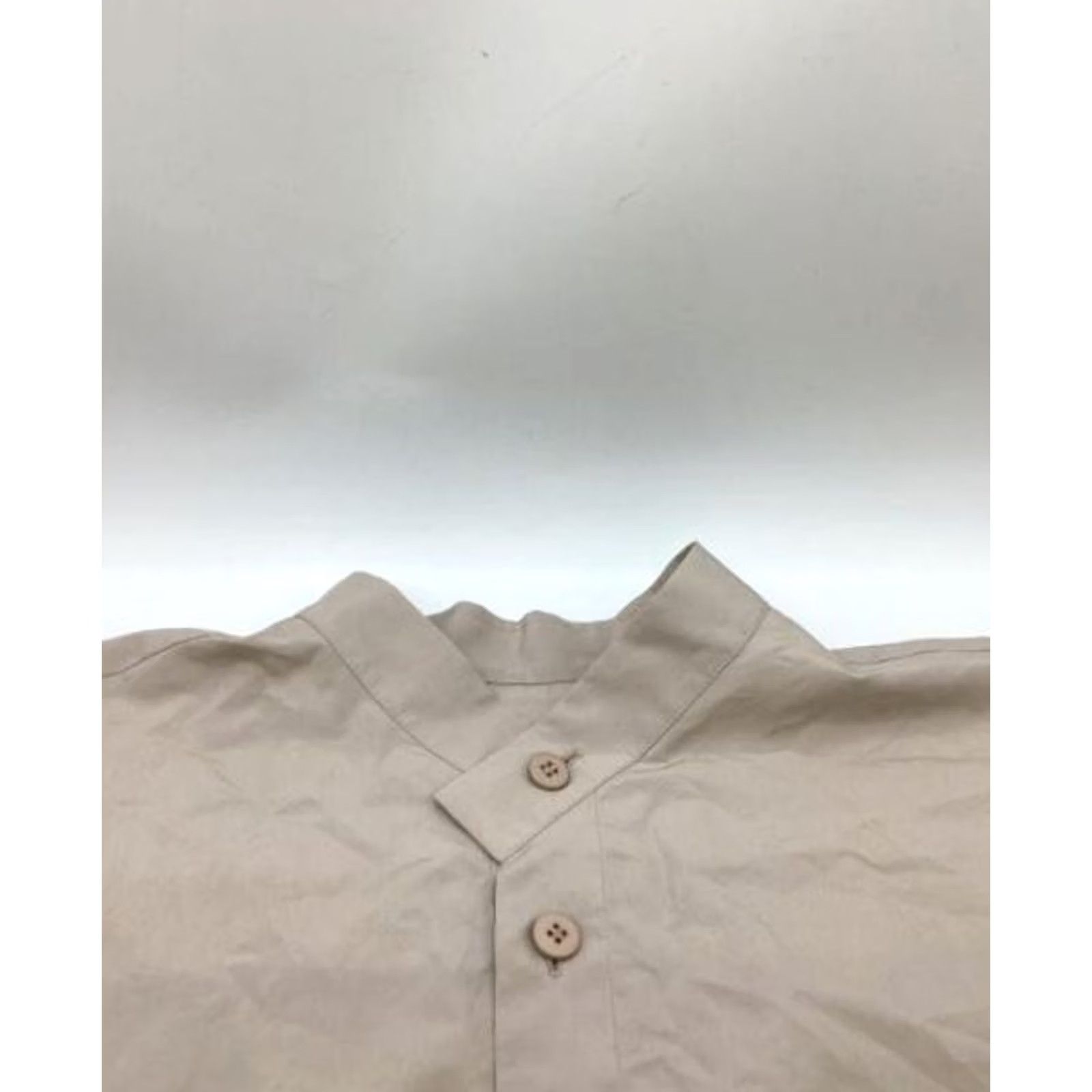 Issey Miyake HOMME PLISSE ISSEY MIYAKE PACKABLE SHIRT LONG SLEEVE BEIGE SIZE M USED MEN Size US M / EU 48-50 / 2 - 3 Thumbnail