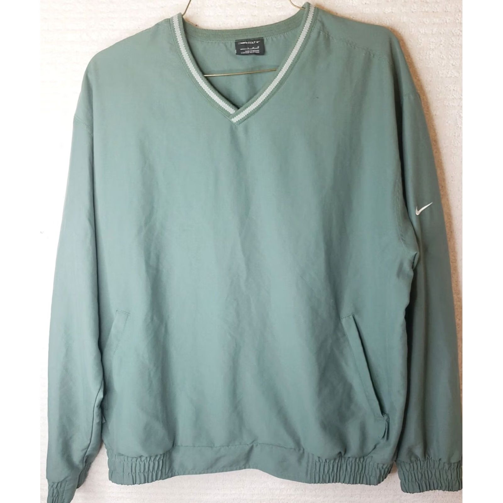 Nike Nike Golf Pullover Windbreaker Mens L Light Green Long Sleeve V-Neck Sweatshirt - Vintage Size US L / EU 52-54 / 3 - 2 Thumbnail