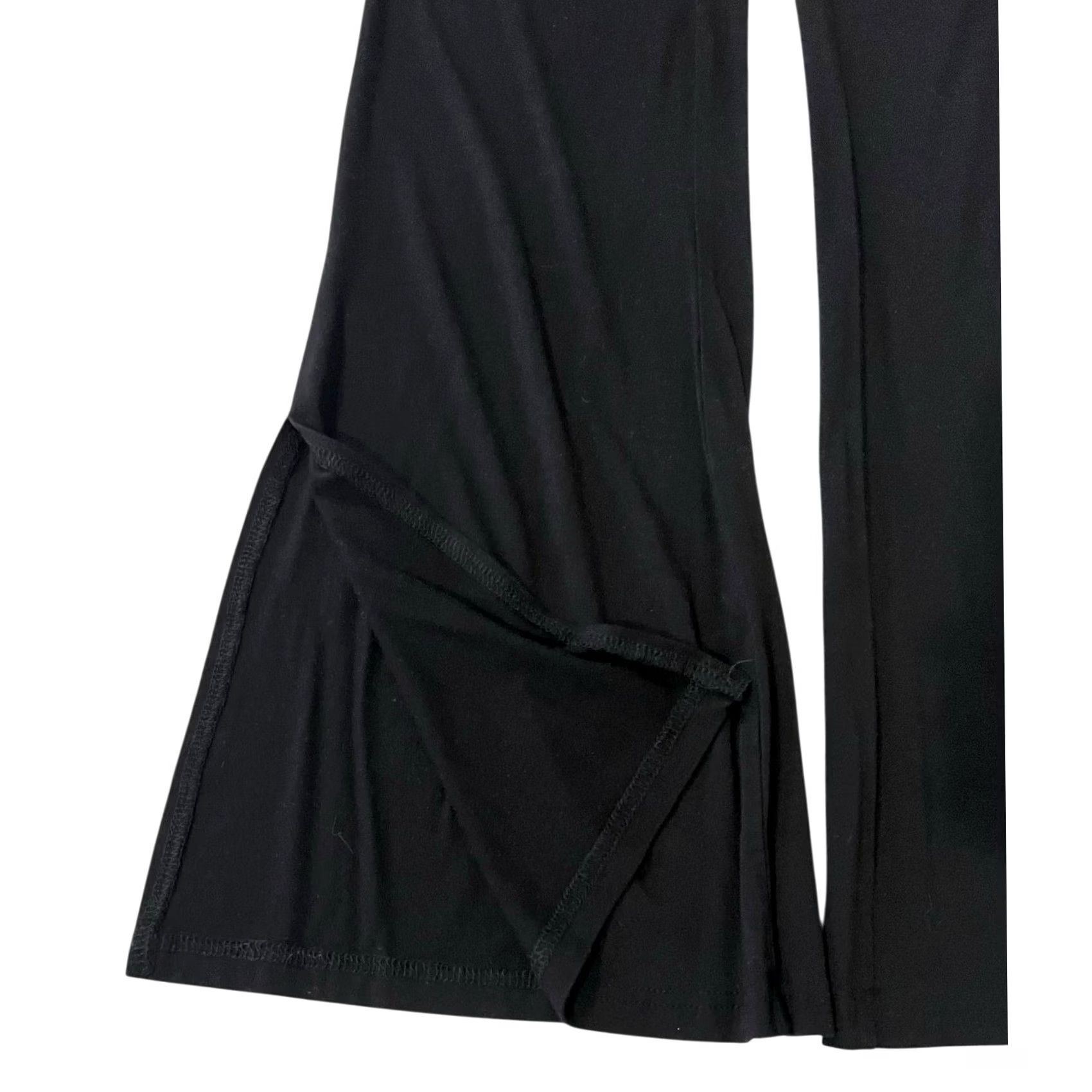 Vintage Waverles Black Fit & Flare Pants XL Bamboo Spandex Elongating Slit Ankle Lightweight Womens Regular Size XL Pants Slim Fit Flared Size 40" / US 18 - 2 Thumbnail
