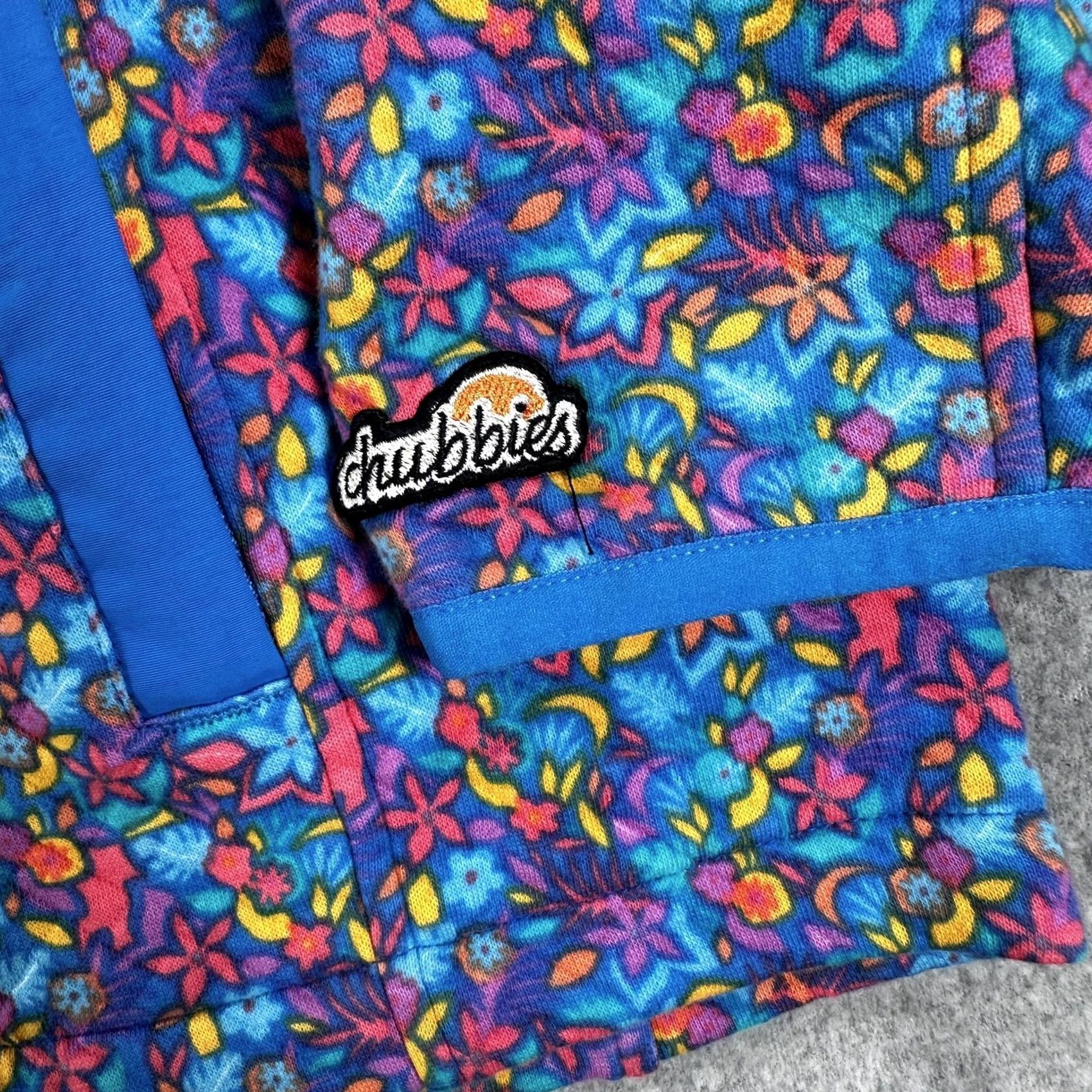 Chubbies Chubbies The Spade Quilted Quarter-Zip Pullover Sweatshirt Multicolor Floral Mens XL Pullover Zip Mock Neck Knit Shirt Jersey Pockets Size US XL / EU 56 / 4 - 5 Thumbnail