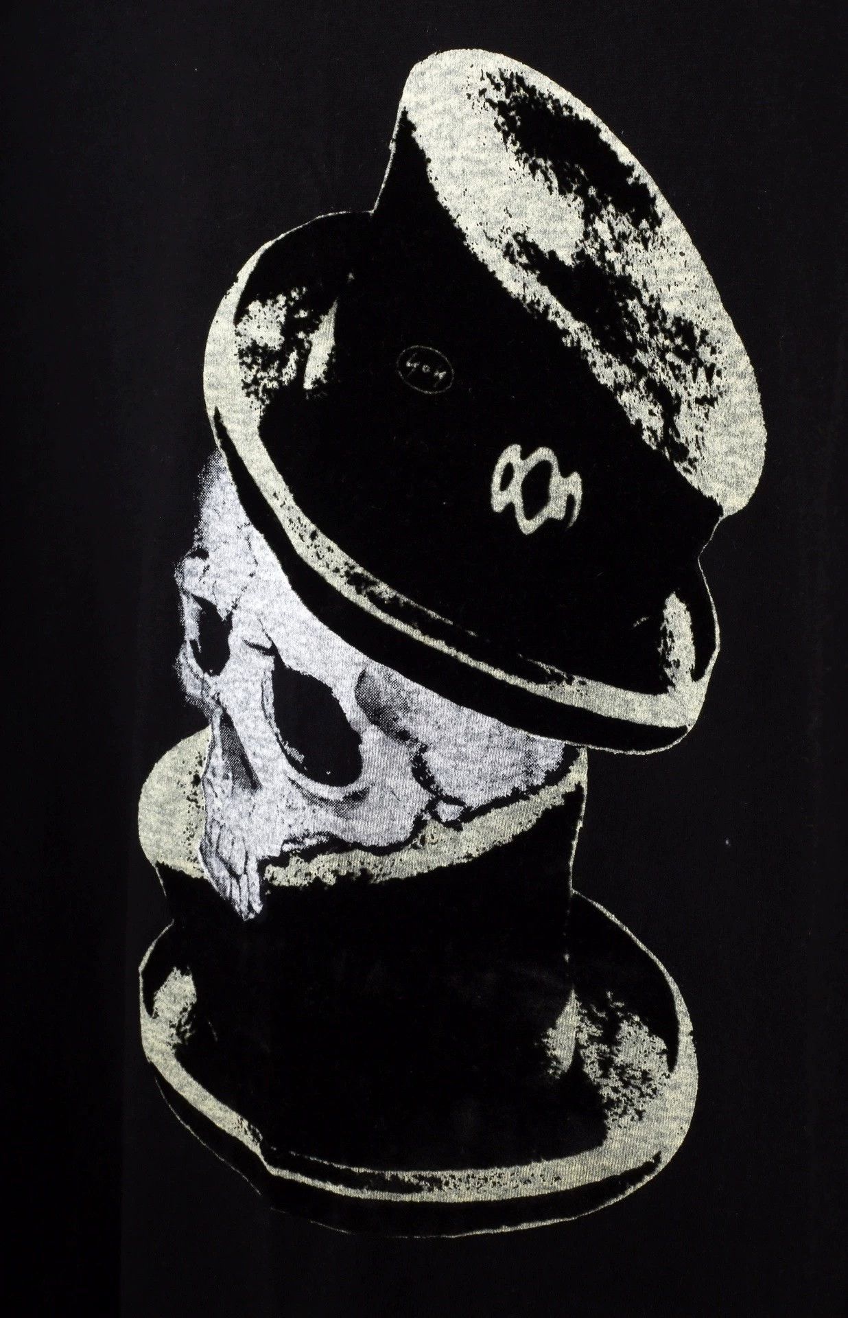 Yohji Yamamoto Yohji Yamamoto Gothic flocked skull print Tee Size 2/3 Size US L / EU 52-54 / 3 - 3 Thumbnail