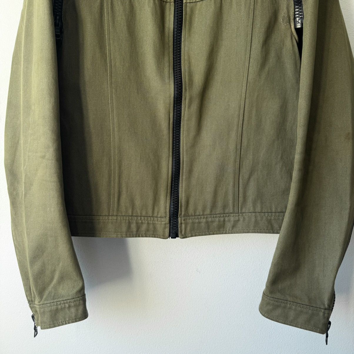 Miu Miu Miu Miu SS2000 Cotton Cropped Zip-Up Modular Denim Jacket Size US M / EU 48-50 / 2 - 3 Thumbnail