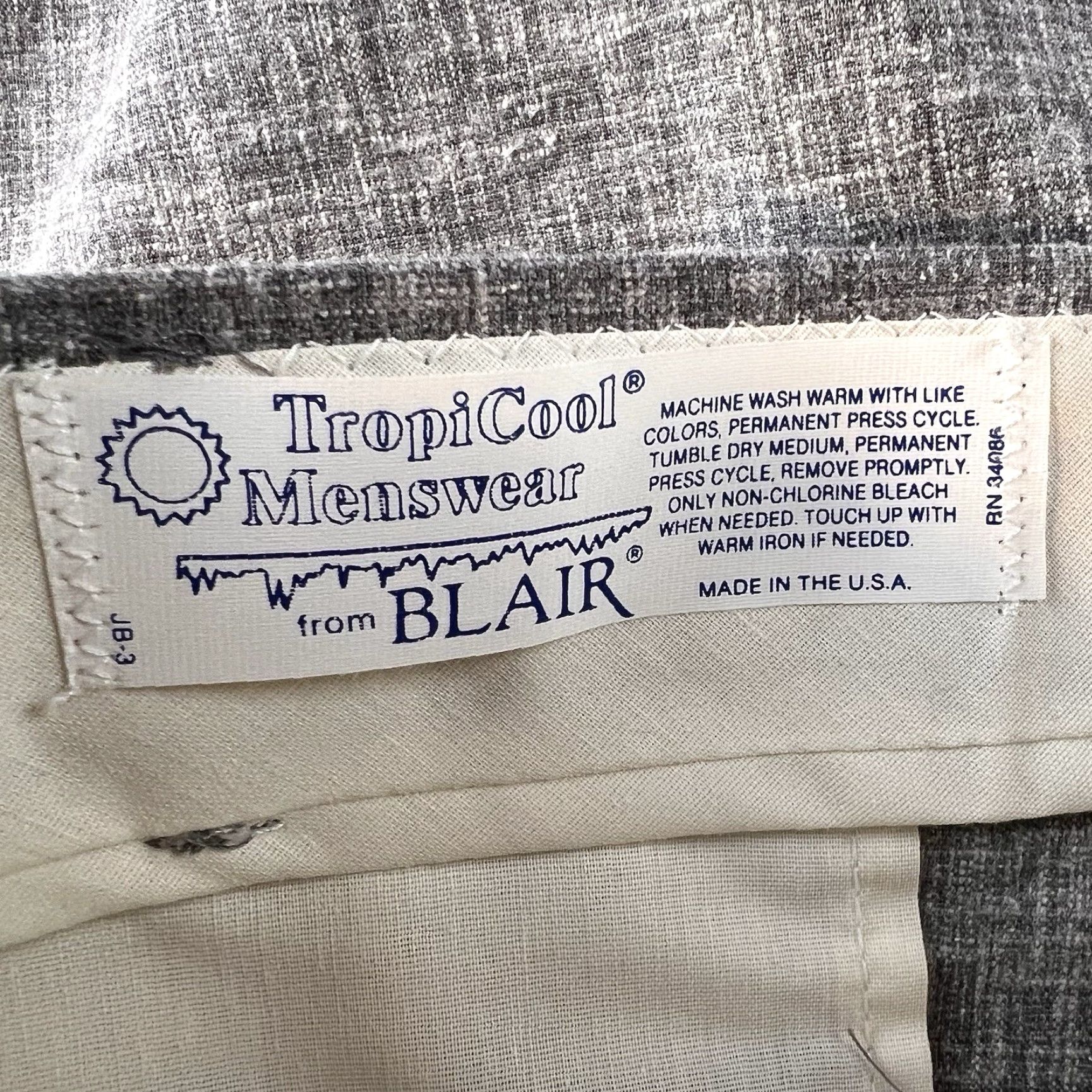 Blair VTG Blair Perma Press Slacks Pants Mens 45x31.5 Gray 60’s 70’s Madmen Office Dress Pants City Retro Mid Century Size US 44 / EU 60 - 3 Thumbnail