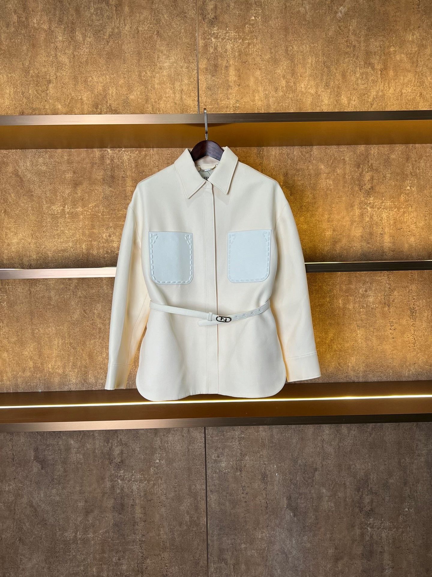 Fendi Fendi Patchwork Leather Pocket Coat Size US S / EU 44-46 / 1 - 1 Thumbnail