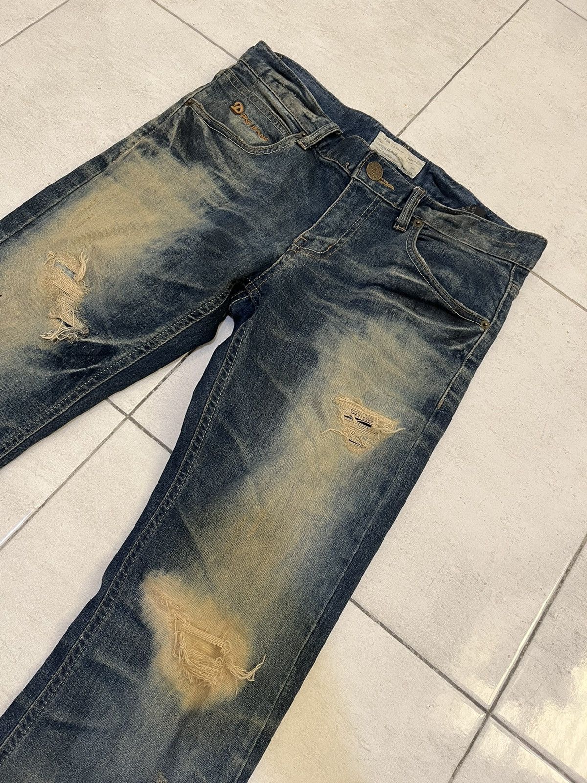Worldwide Youth RARE Distressed DPSR WORLDWIDE Denim Jeans Size US 32 / EU 48 - 2 Thumbnail