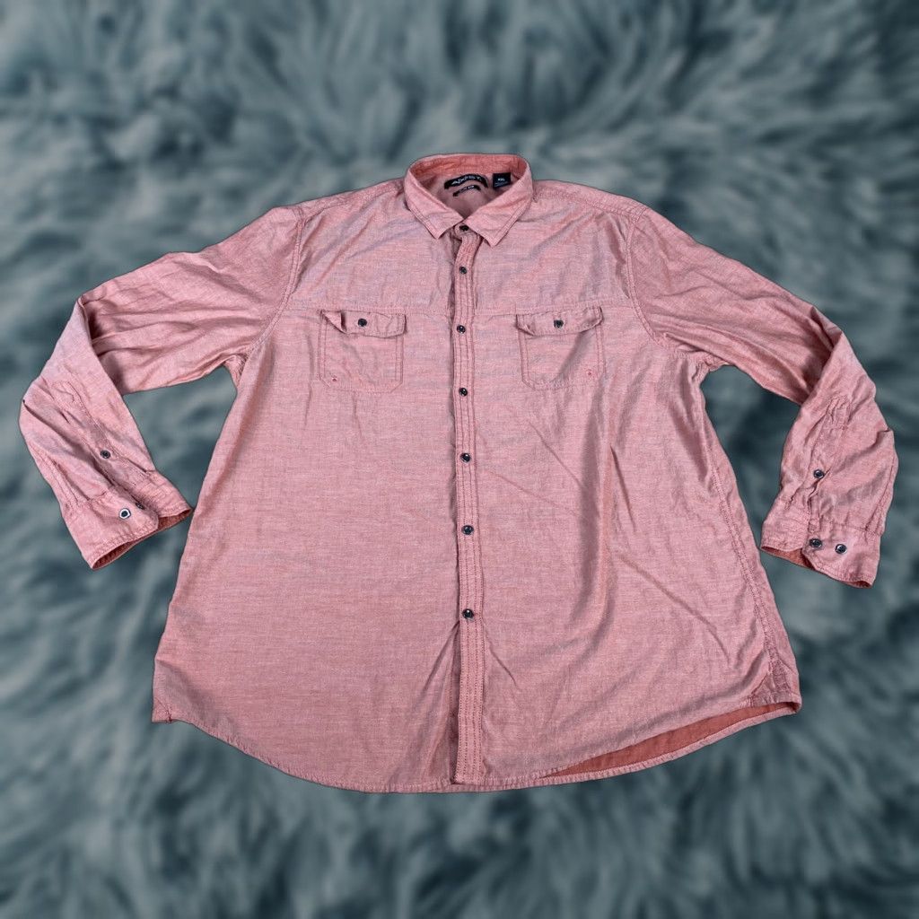 Vintage VINTAGE Axist Mens Button Down Dress Shirt Sz 2XL XXL Burnt Orange Long Sleeve Size 48R - 1 Thumbnail