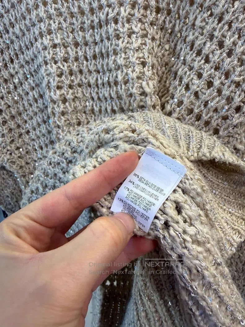 Brunello Cucinelli Brunello Cucinelli 24 Models of Sequined Mesh Sweater Size M / US 6-8 / IT 42-44 - 6 Thumbnail