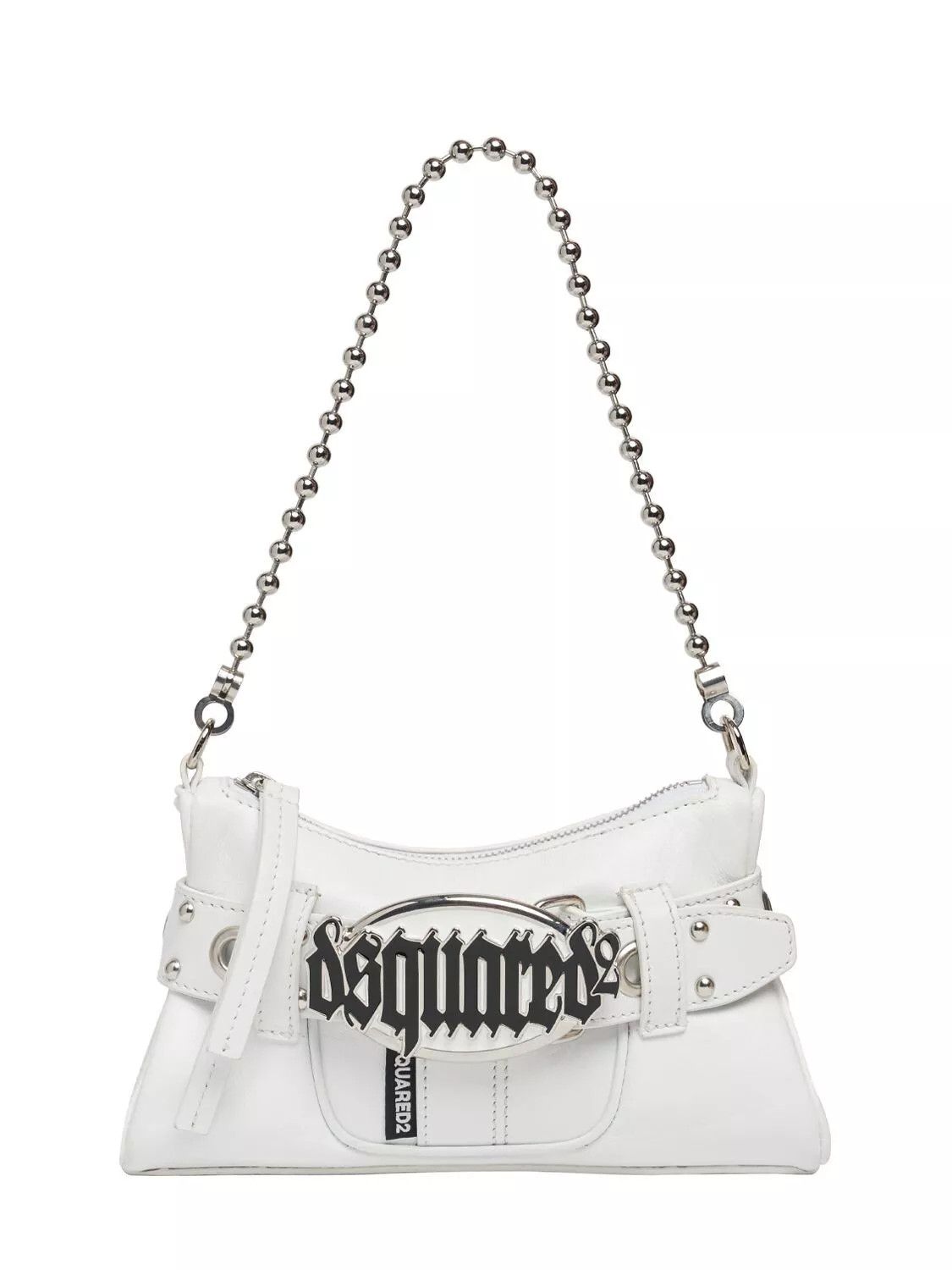 Dsquared2 DSQUARED2 Gothic Leather White Shoulder Bag New Size ONE SIZE - 1 Thumbnail