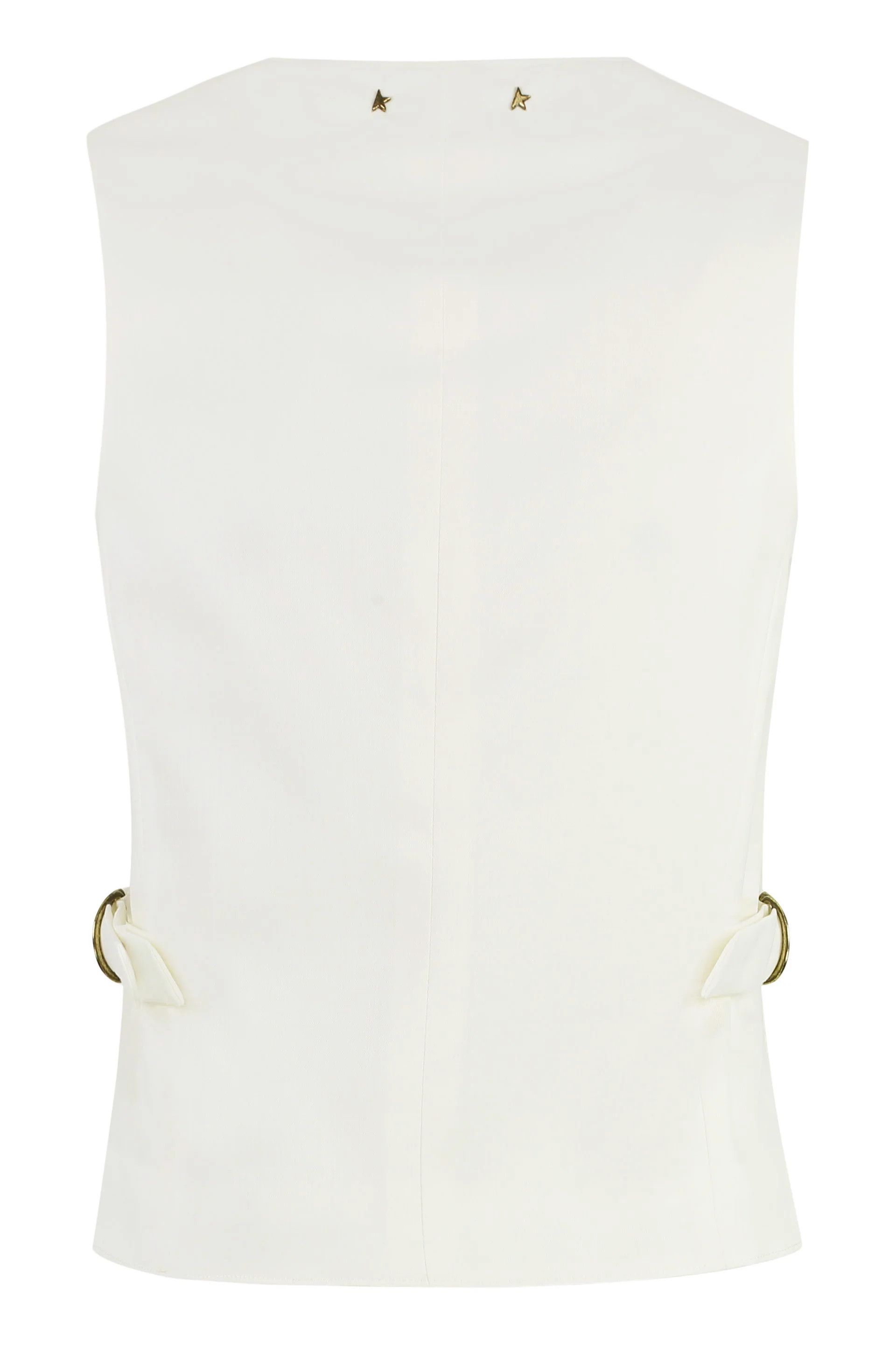 Golden Goose o1y0825 Vest in White Size M / US 6-8 / IT 42-44 - 2 Thumbnail