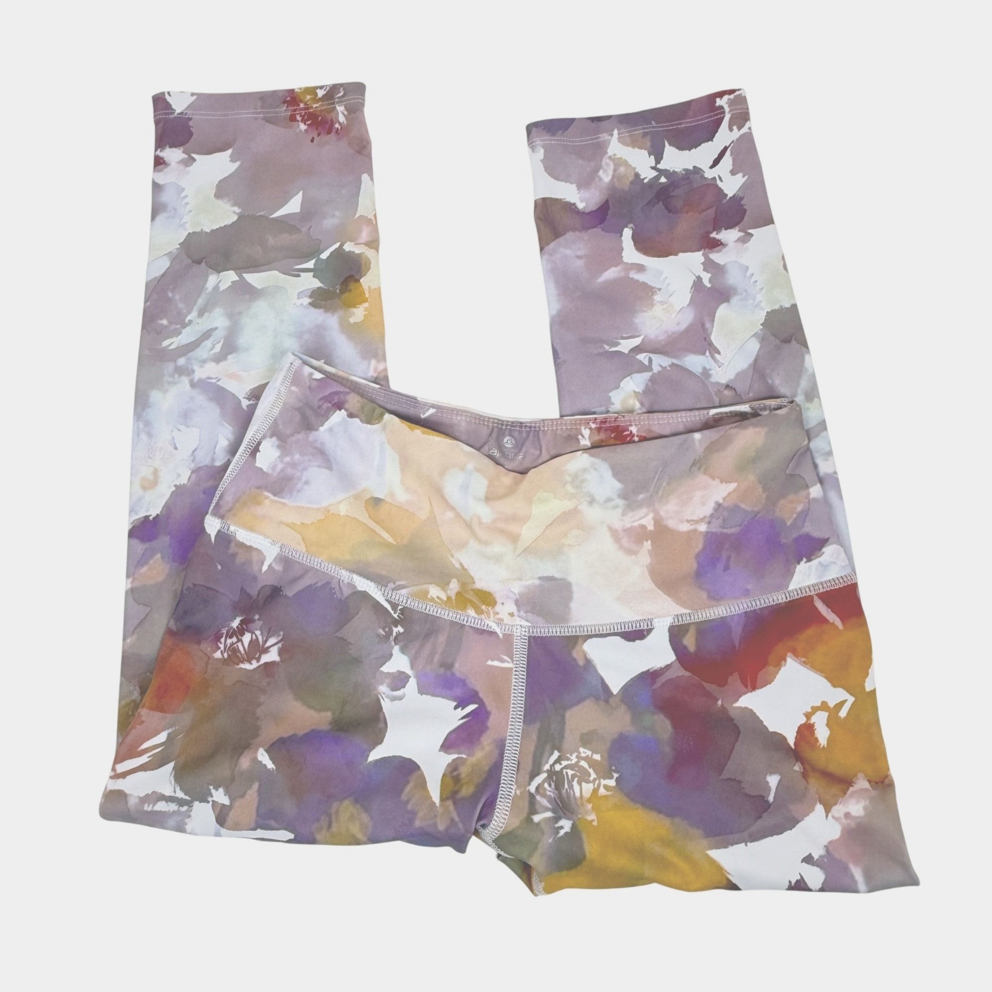 Other Apana Women's Purple Watercolor Floral Crop Leggings Size S Size 26" / US 2 / IT 38 - 5 Thumbnail
