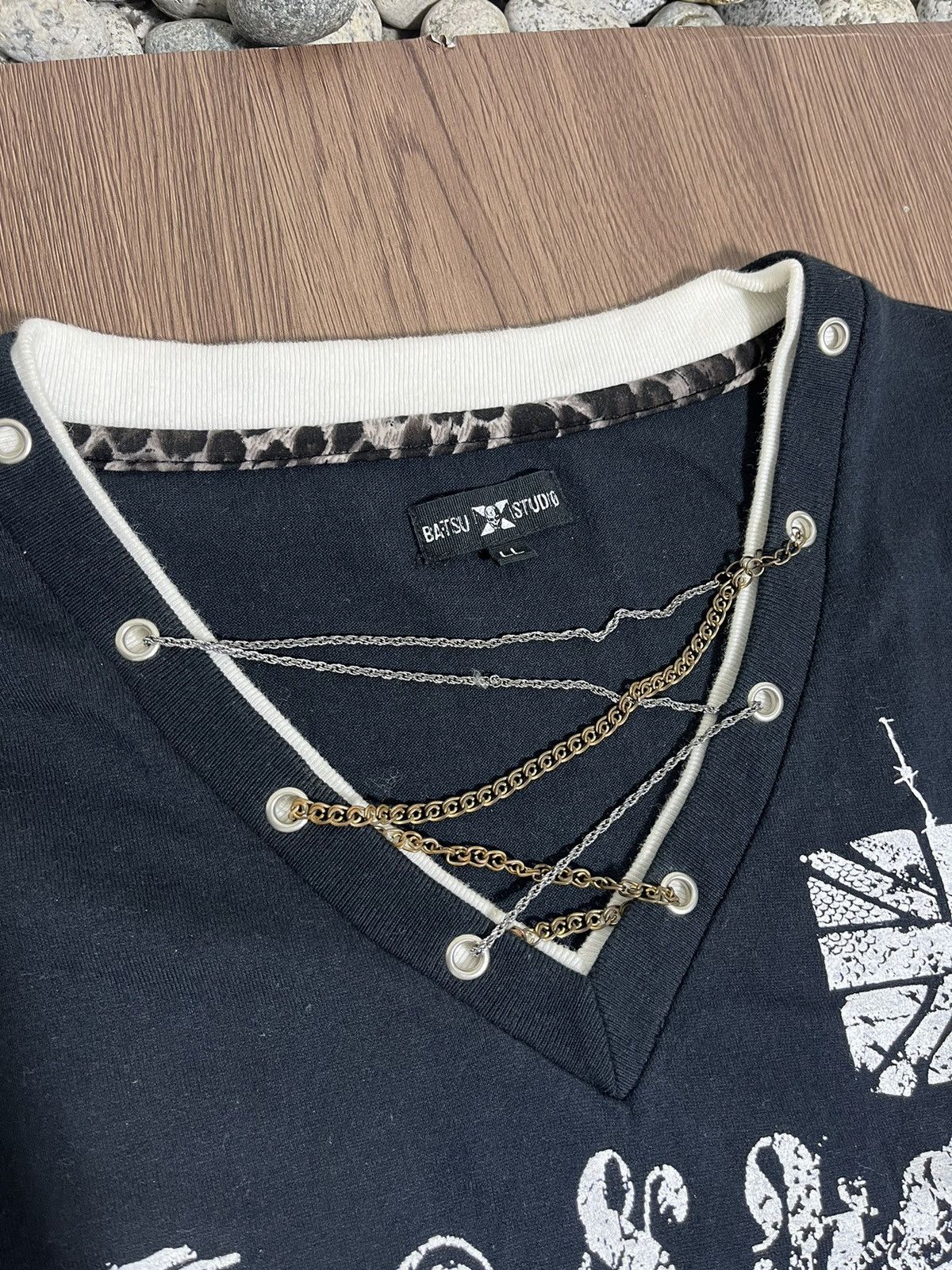 If Six Was Nine × Japanese Brand × Seditionaries Batsu studio japan leopard skull poem chain t-shirt Size US L / EU 52-54 / 3 - 5 Thumbnail