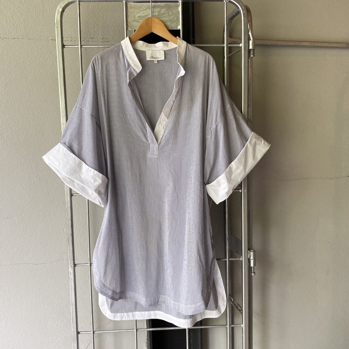 3.1 Phillip Lim 3.1 Phillip Lim Navy Stripe Shirt Dress Size S / US 4 / IT 40 - 16 Thumbnail