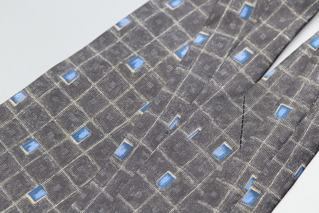 Hugo Boss Vintage Hugo Boss Silk Tie – Abstract Blue Square Pattern Size ONE SIZE - 8 Thumbnail