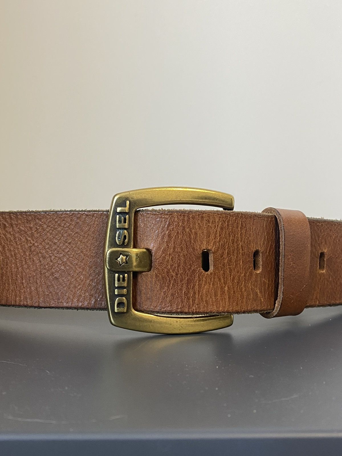 Diesel 🔥 VINTAGE 2000s DIESEL Y2K RARE RETRO BROWN LEATHER BELT🔥 Size ONE SIZE - 6 Thumbnail