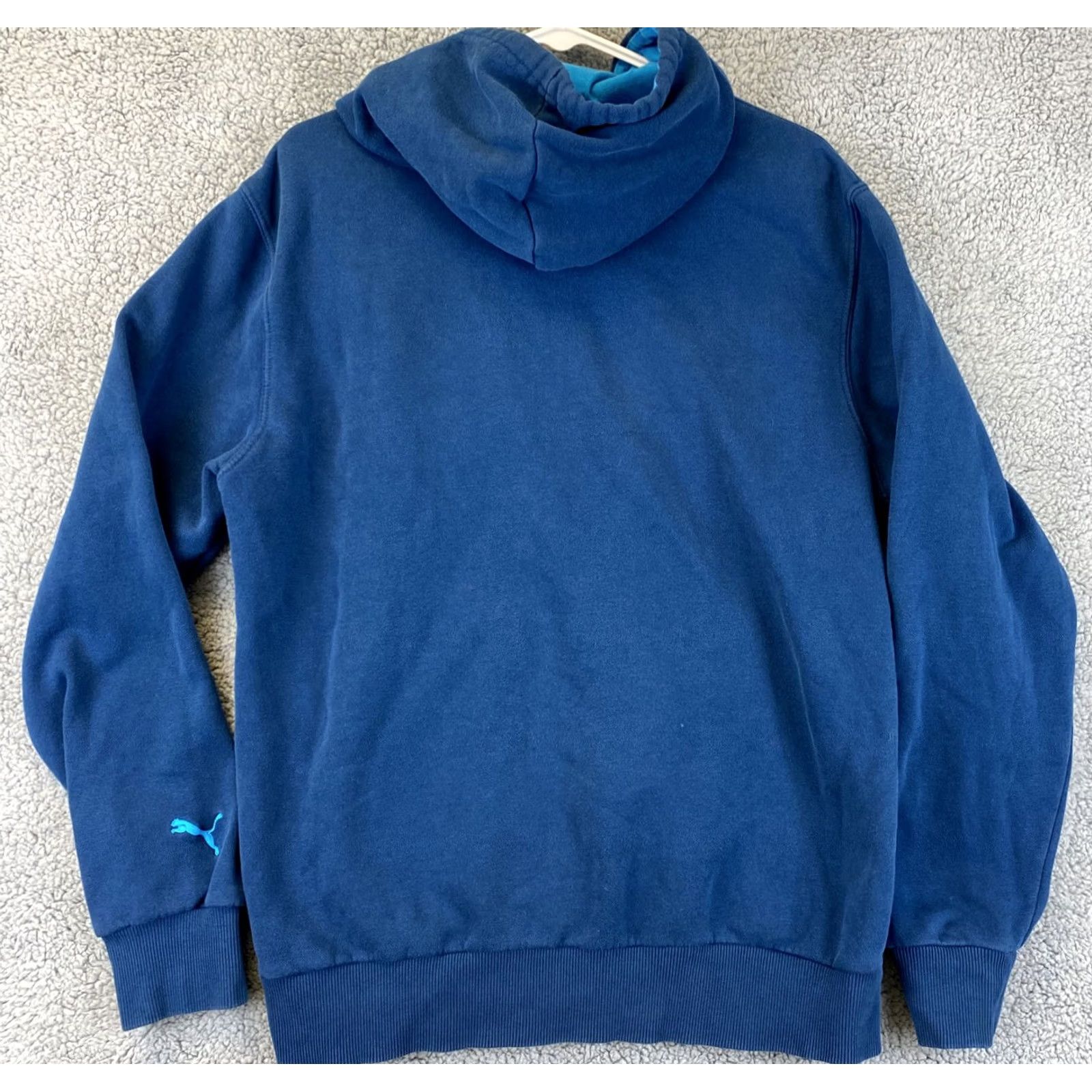 Puma PUMA Hoodie Mens Size M Turquoise Crew Neck Pullover Sweatshirt Long Sleeve Casual Modern Classic Fit Size US M / EU 48-50 / 2 - 7 Thumbnail