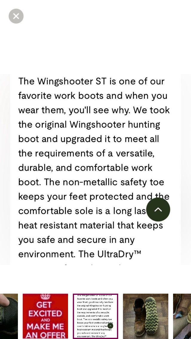 Red Wing Red Wing Irish Setter Wingshot ST 6” Boot Size 12 Size US 12 / EU 45 - 8 Thumbnail