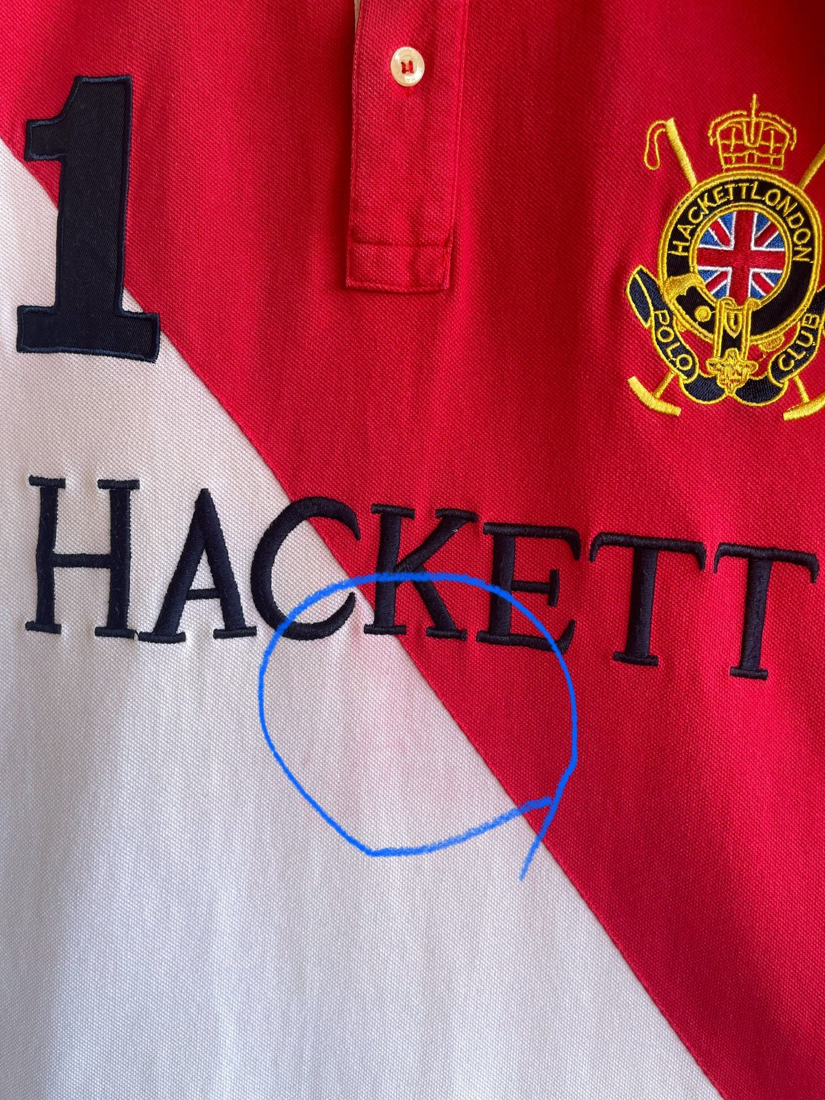 Hackett × Rugby Ralph Lauren 🔥HACKETT LONDON POLO CLUB🔥Embroidered Big Logo Polo Tshirt Size US S / EU 44-46 / 1 - 6 Thumbnail