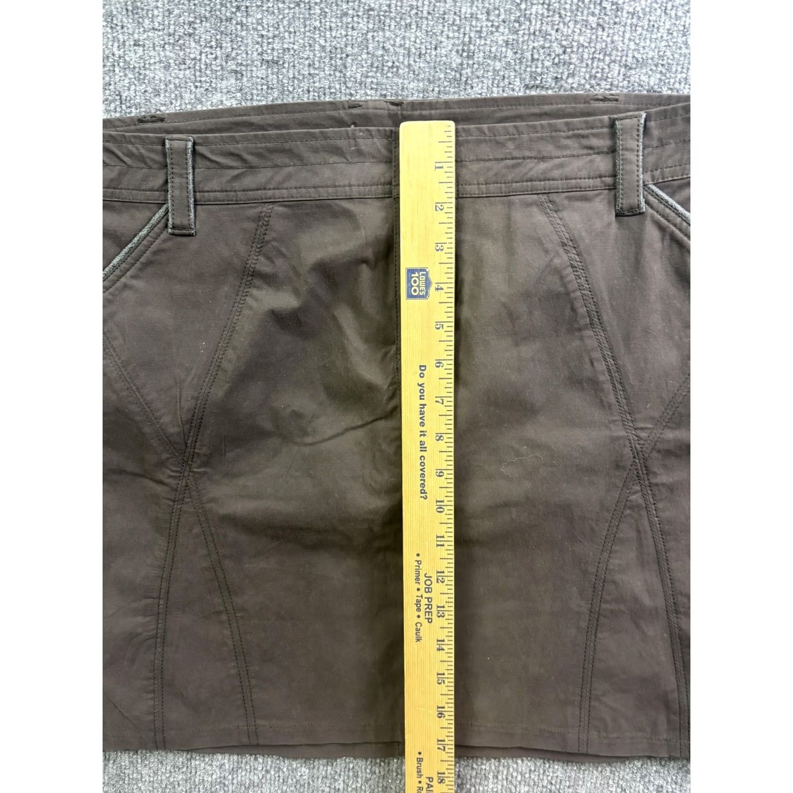 Vintage KÜHL Skirt Womens 12 Brown Twill Short Pockets Casual Stretch Travel Pencil Skirt Womens 12 Brown Twill Short Pockets Travel Casual Size 34" / US 12 / IT 48 - 4 Thumbnail