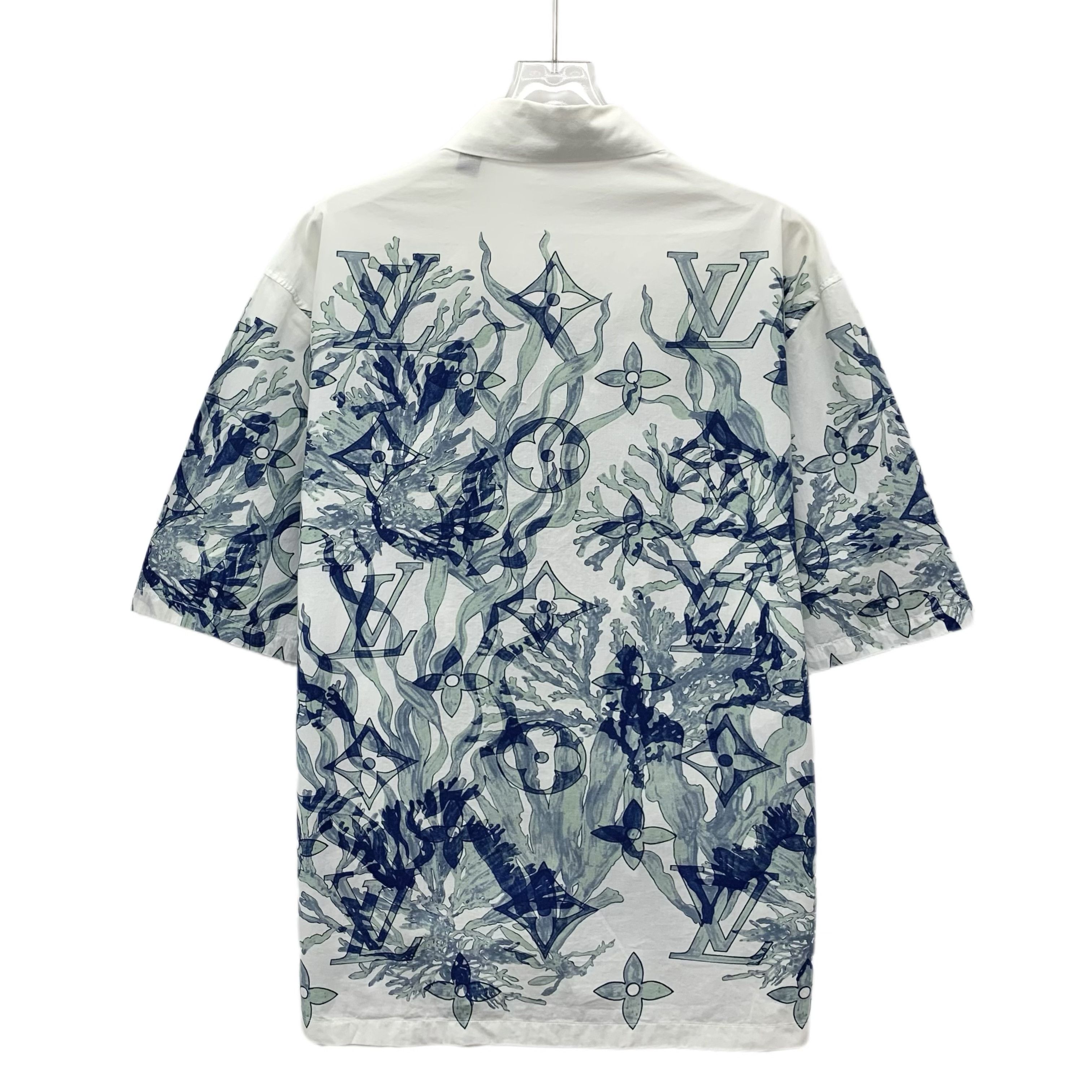Louis Vuitton Louis Vuitton Monogram Floral Shirt Blue (L) Size US L / EU 52-54 / 3 - 2 Thumbnail