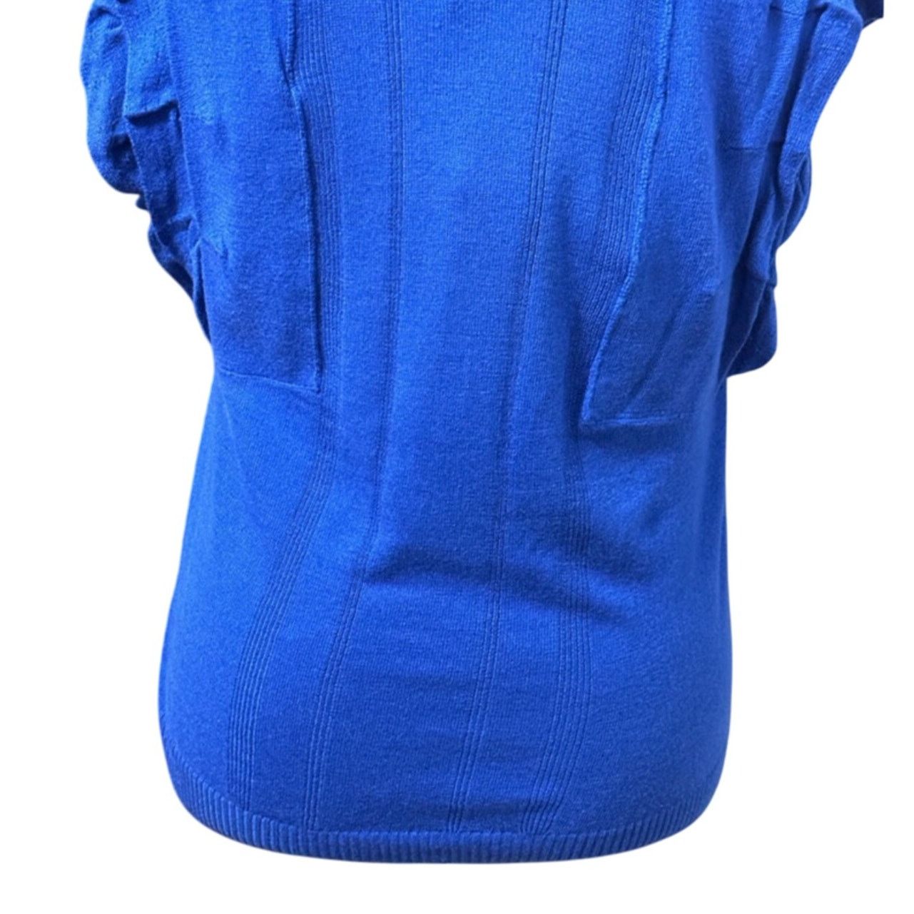 Other Attention Ruffled Sleeve Sweater Square Neck Blue Women's L Size L / US 10 / IT 46 - 3 Thumbnail