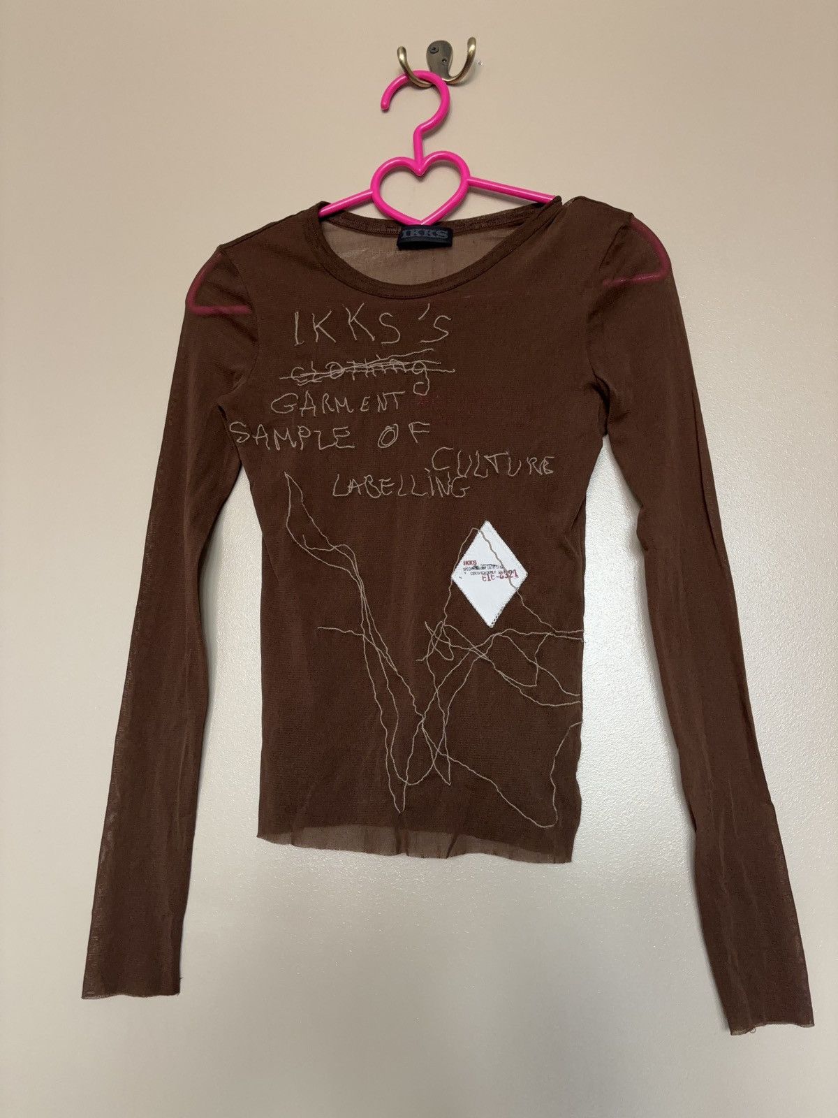 IKKS ARCHIVE IKKS PRINTED VINTAGE MESH LONG SLEEVE TOP Size S / US 4 / IT 40 - 3 Thumbnail
