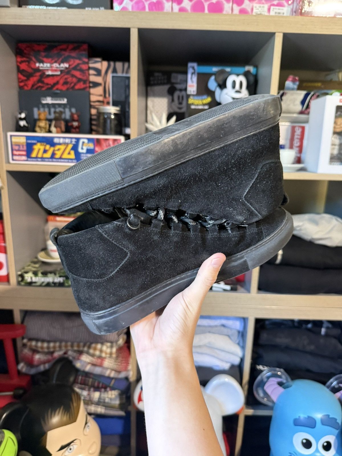 Balenciaga Balenciaga Arena Black Suede Sneakers Size US 7 / EU 40 - 3 Thumbnail