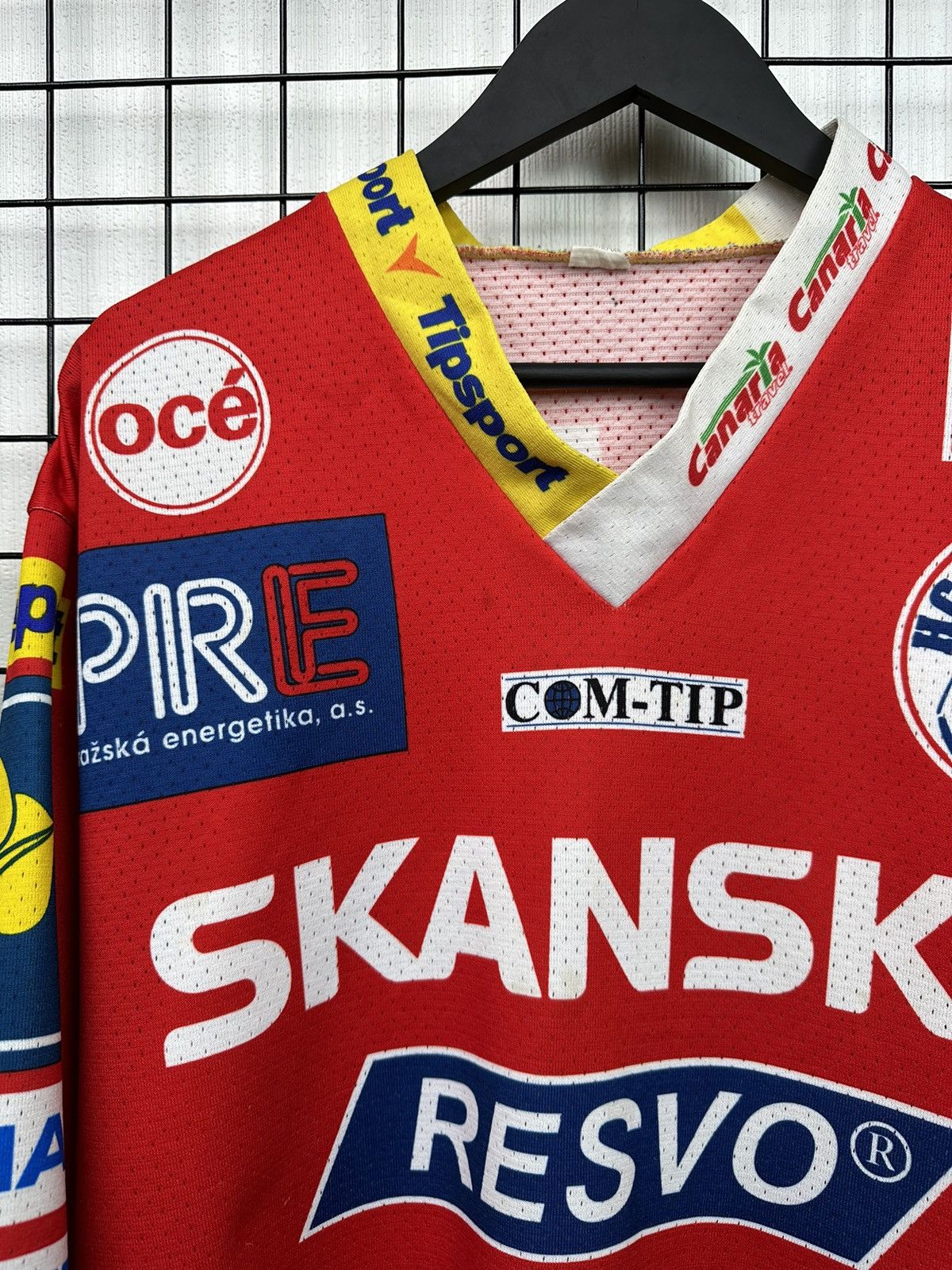 Vintage HC Slavia Praha #15 Stumpel jersey 2004-05 Hockey Men S Red Size US S / EU 44-46 / 1 - 7 Thumbnail