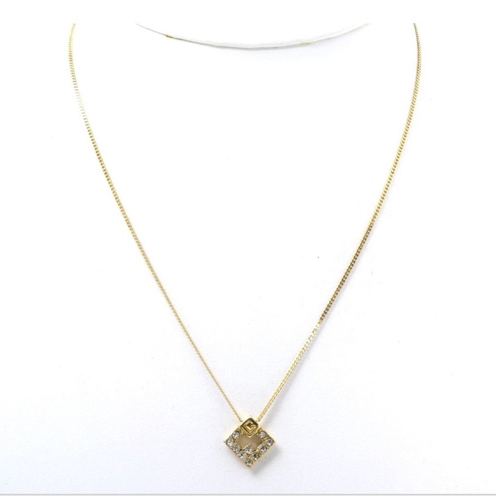 Givenchy Givenchy Gold Rhinestone Necklace Size ONE SIZE - 3 Thumbnail