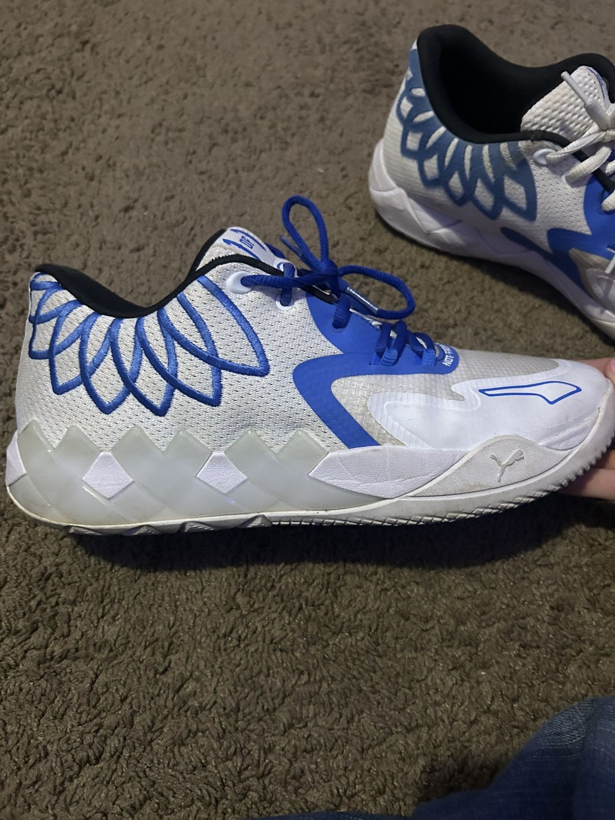 Puma LaMelo Ball MB.01 Lo Team Colors White Bluemazing colorway Size US 11 / EU 44 - 3 Thumbnail