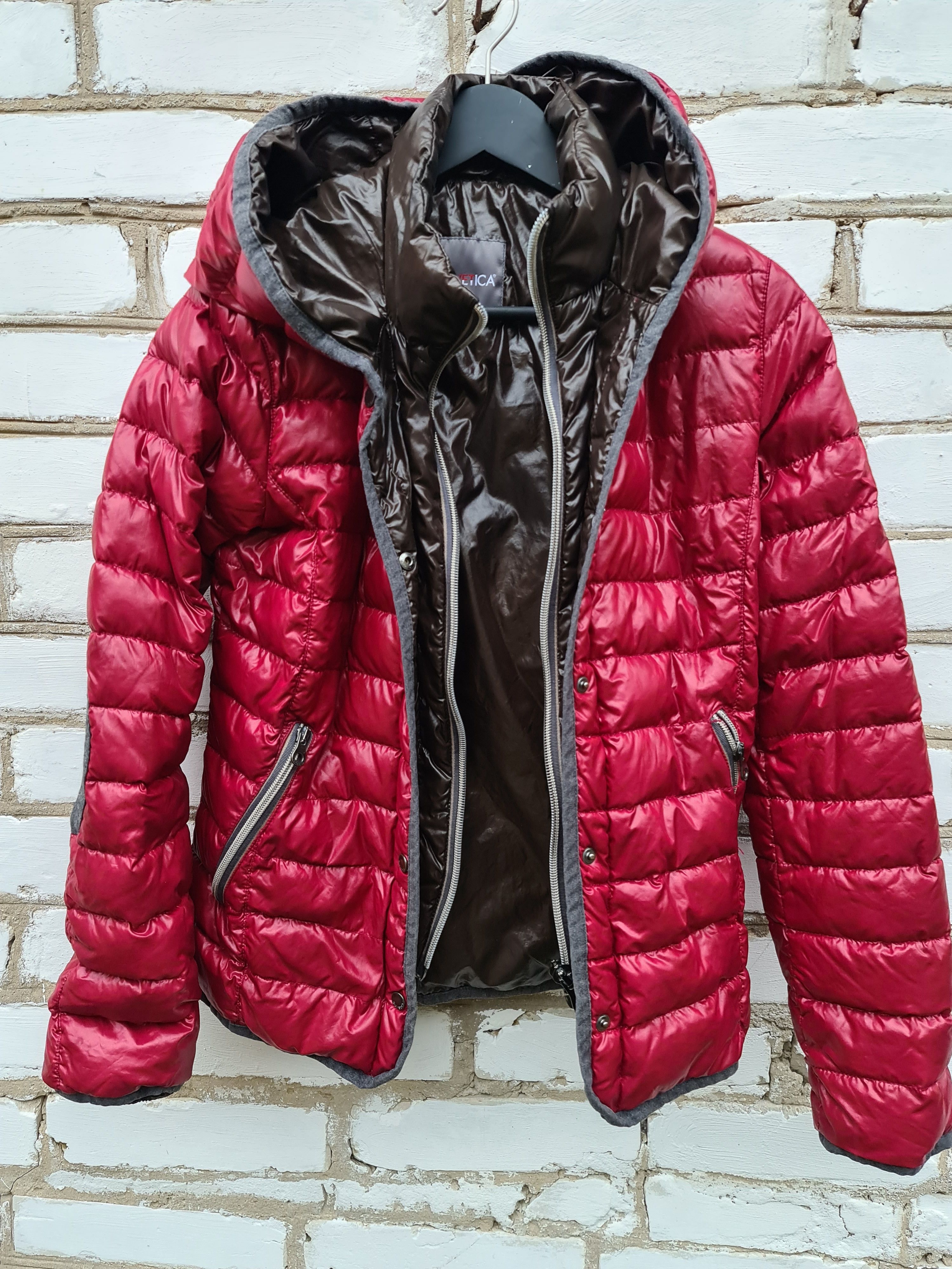Duvetica Duvetica zip burgundy down jacket Size M / US 6-8 / IT 42-44 - 2 Thumbnail
