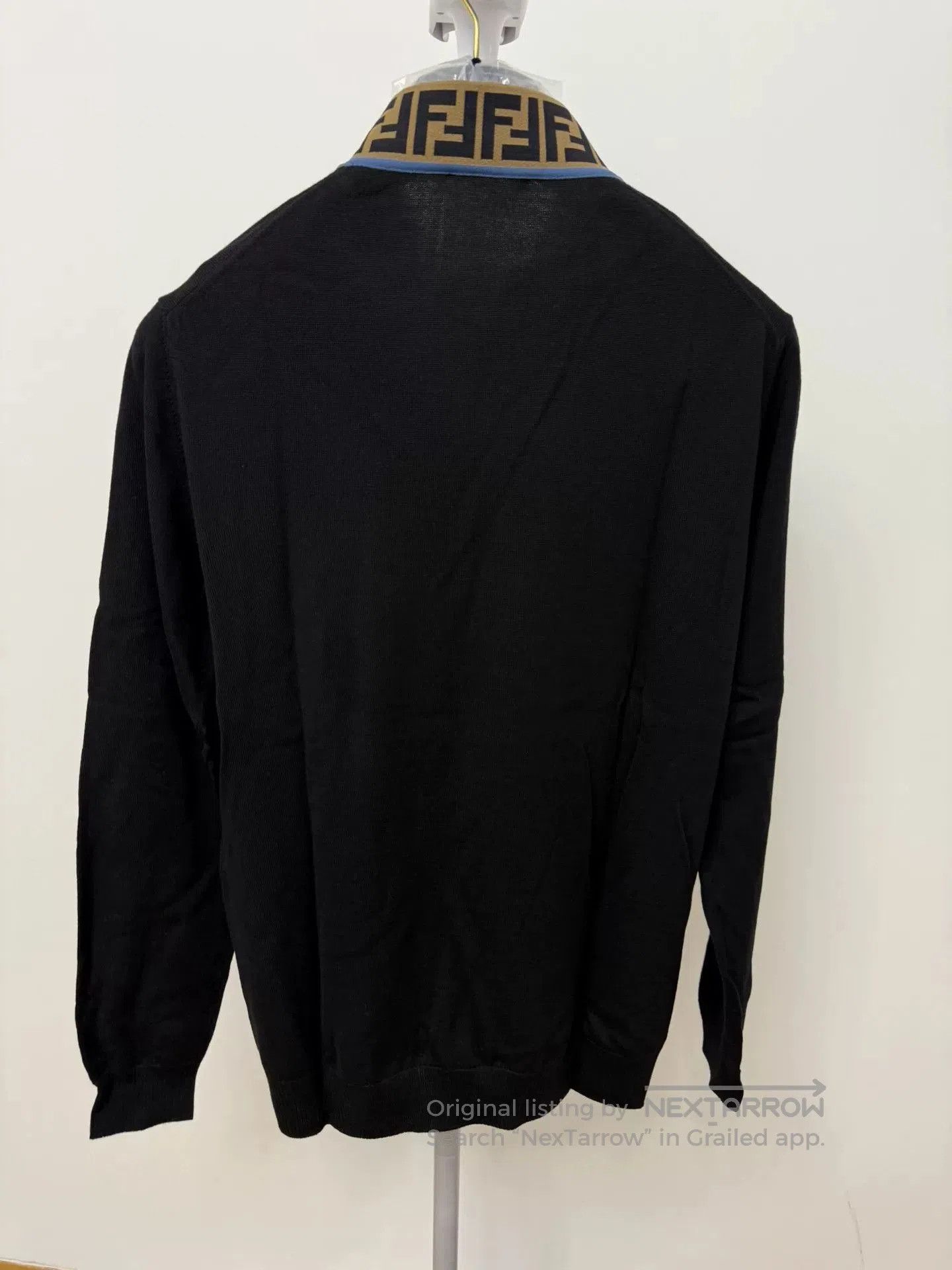Fendi Fendi Black Wool Pullover with Logo Design. Size US L / EU 52-54 / 3 - 2 Thumbnail