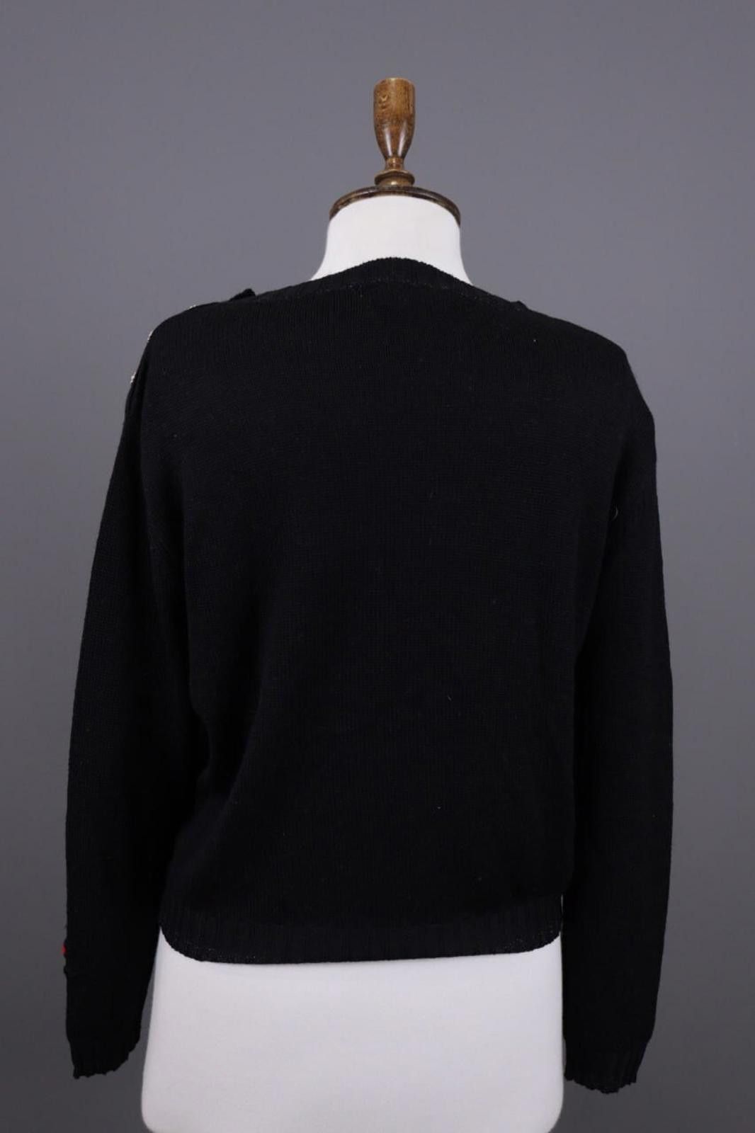 Designer Princess Goes Hollywood Black Knit Sweater Size 36 Size M / US 6-8 / IT 42-44 - 11 Thumbnail
