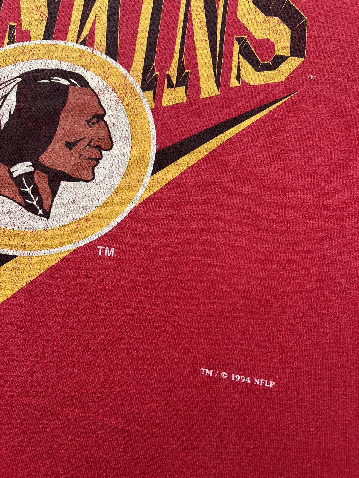NFL Vintage 1994 Washington Redskins NFL Nutmeg Red T-shirt Size US XL / EU 56 / 4 - 6 Thumbnail