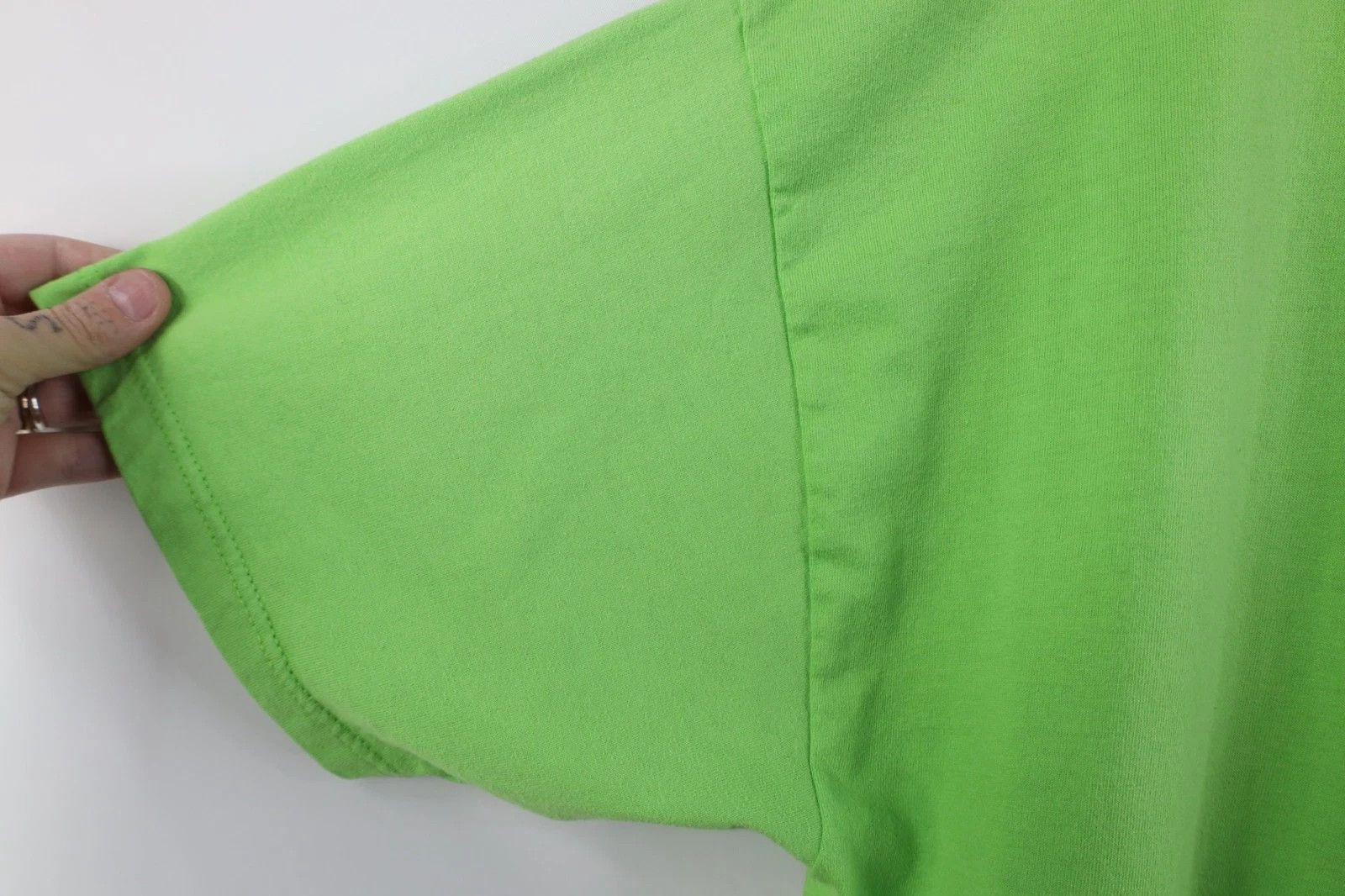Vintage Vintage 90s Streetwear Short Sleeve T-Shirt Lime Green USA Size US XL / EU 56 / 4 - 5 Thumbnail