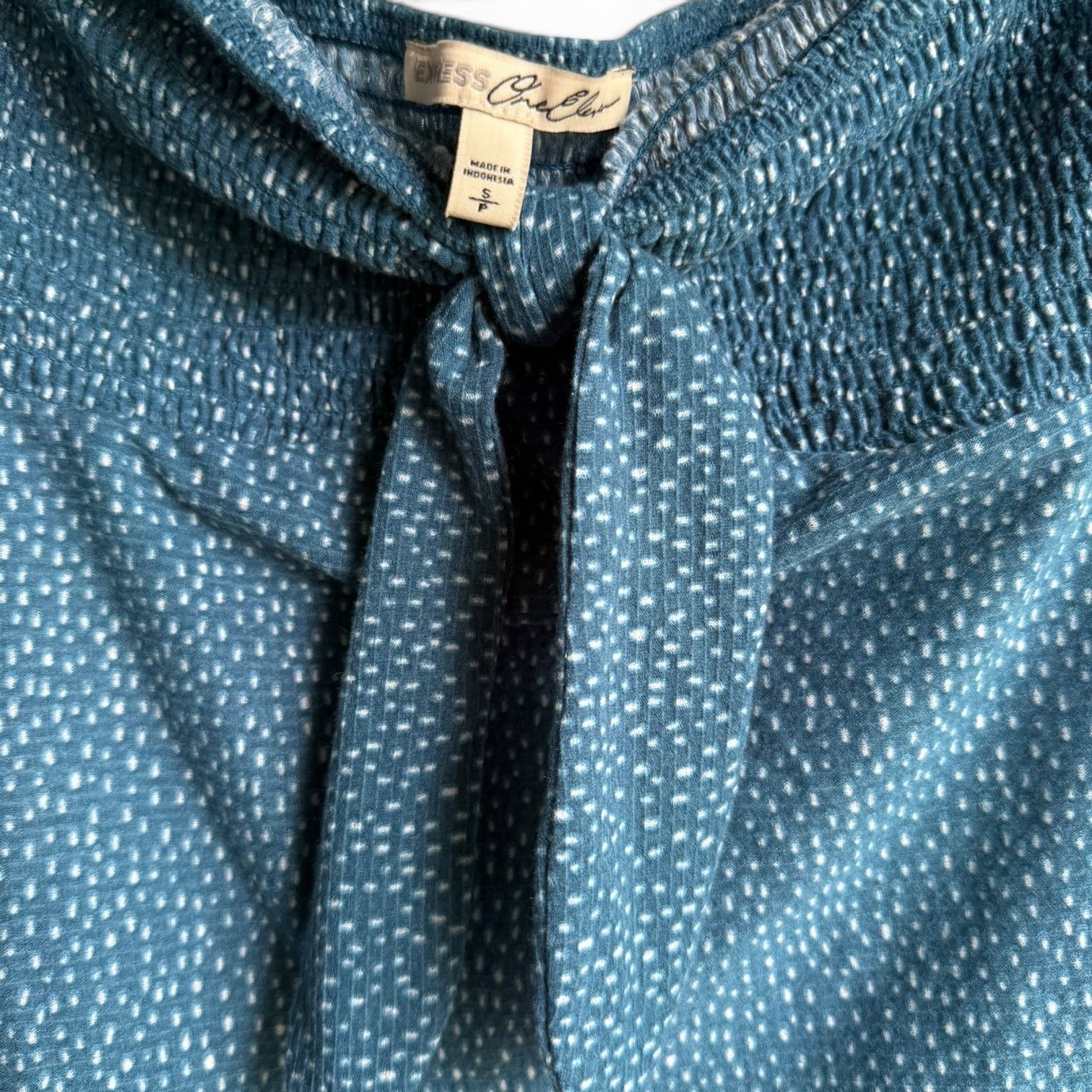 Express Express Chelsea Blue Polka Dot Crop Top Small Size S / US 4 / IT 40 - 3 Thumbnail