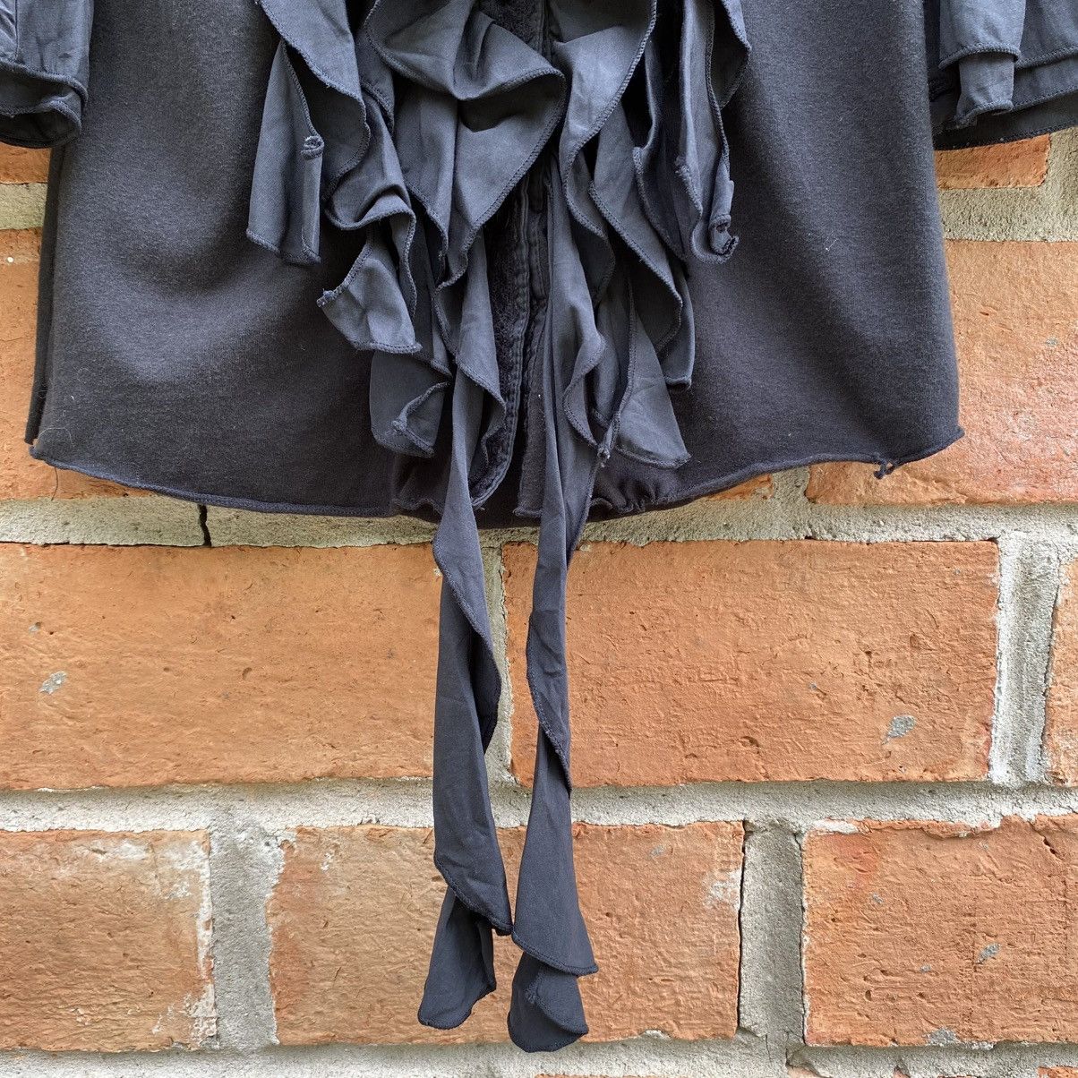 Designer × Japanese Brand Cook jeans Y2K Punk Black Ruffle Fitted Blouse Size M / US 6-8 / IT 42-44 - 9 Thumbnail