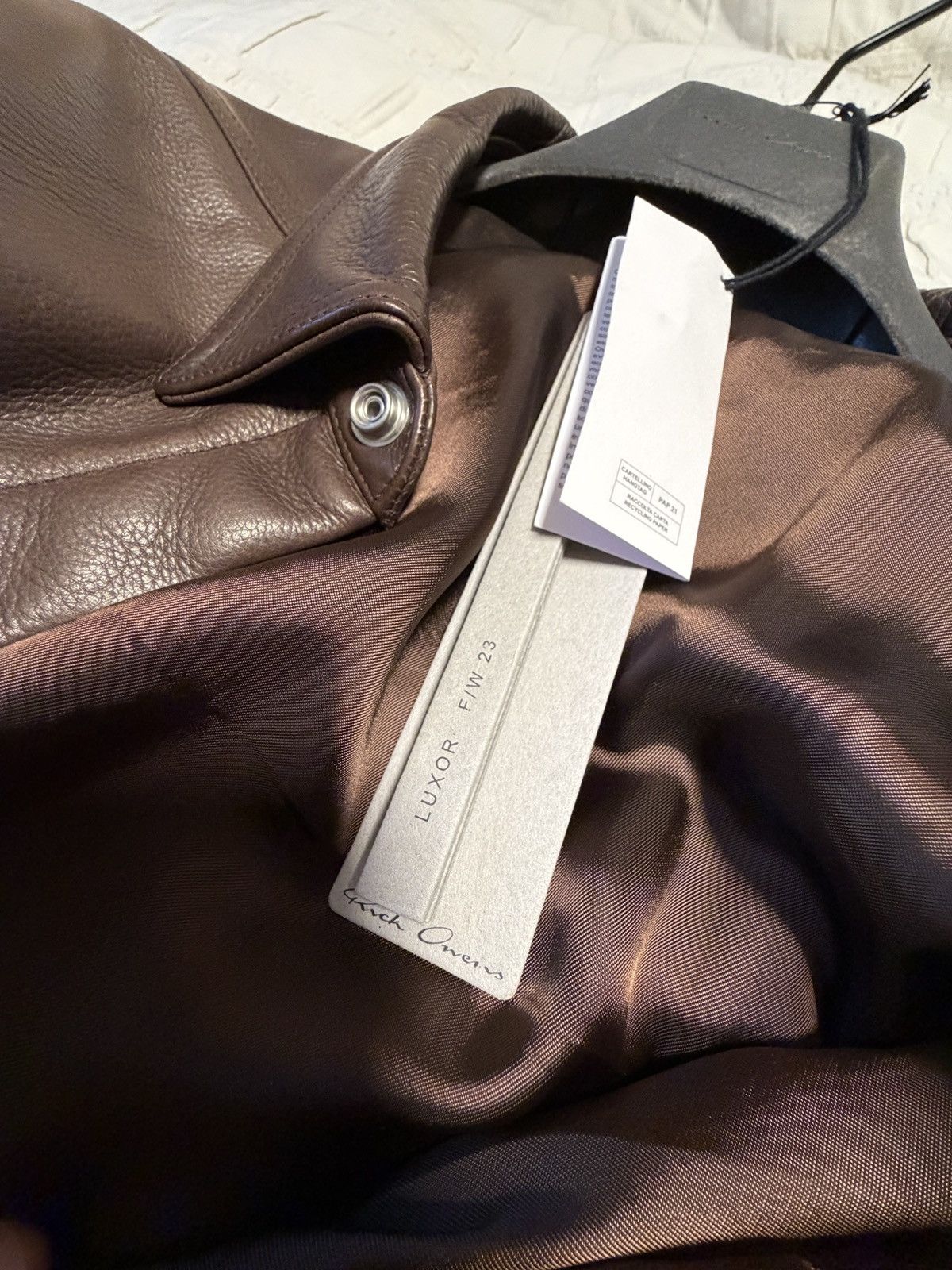 Rick Owens PADDED CALF LEATHER OUTERSHIRT Size US XL / EU 56 / 4 - 25 Thumbnail