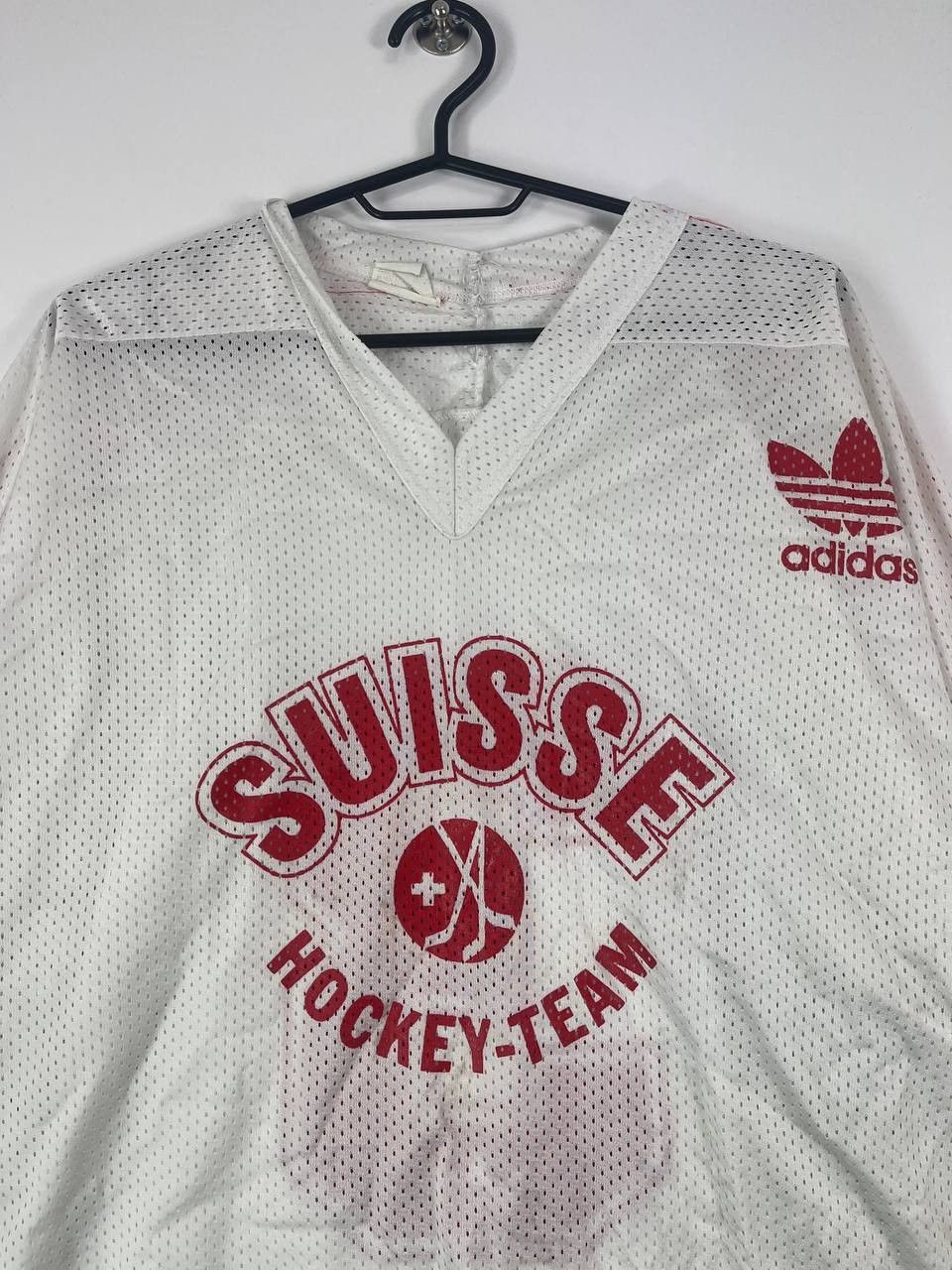 Adidas Adidas Suisse Hockey Team Jersey Vintage 80s Trefoil Size L Size US L / EU 52-54 / 3 - 2 Thumbnail