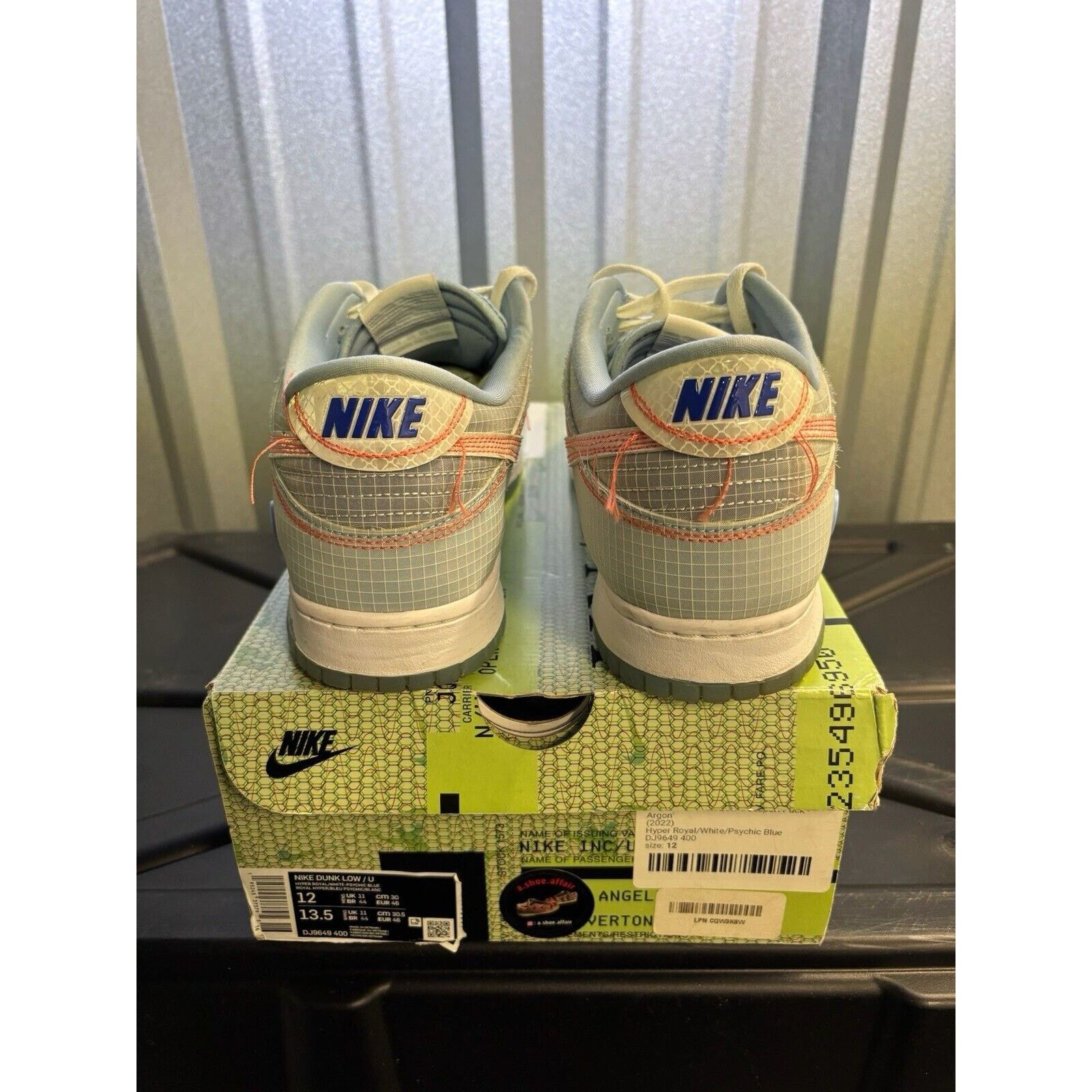Nike Size 12 - Nike Dunk Low x Union LA Passport Pack - Argon Size US 12 / EU 45 - 4 Thumbnail