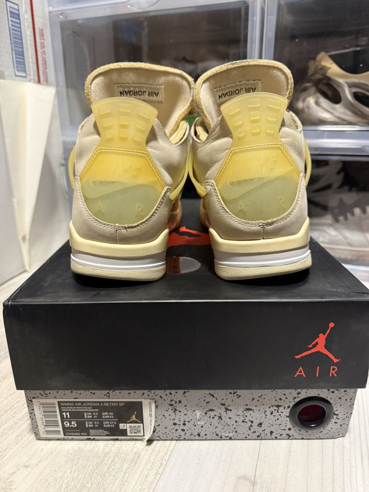 Jordan Brand × Off-White Women’s Air Jordan 4 Retro SP Off White Sail Size US 11 / IT 41 - 5 Thumbnail