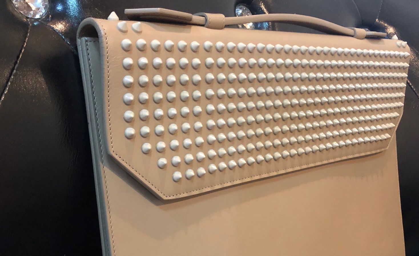 Christian Louboutin Christian Louboutin Spiked Leather Briefcase Size ONE SIZE - 7 Thumbnail