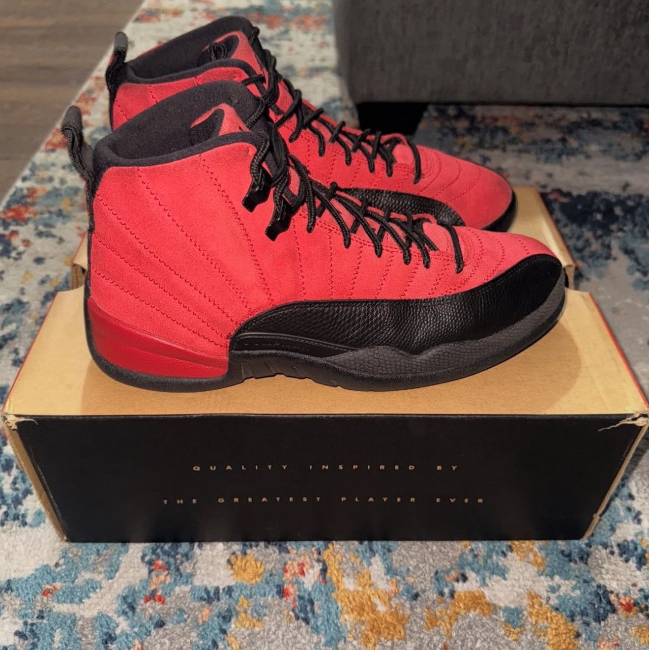 Jordan Brand Jordan 12 Reverse Flu Game Size US 9 / EU 42 - 2 Thumbnail