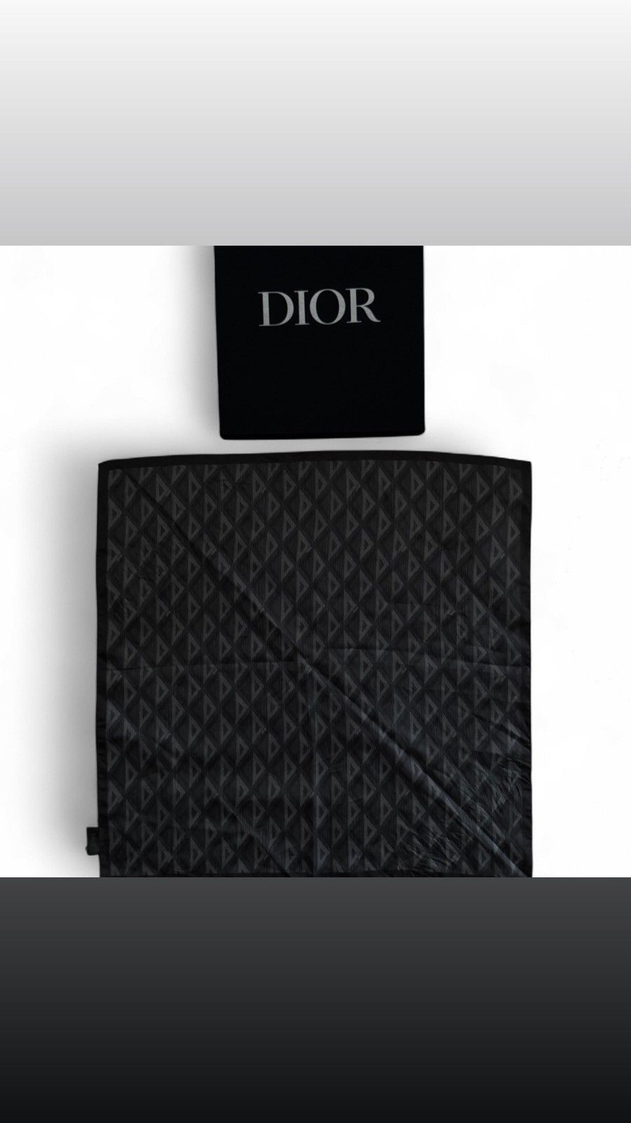 Dior Dior Diamond Grey Silk Bandana Size ONE SIZE - 2 Thumbnail