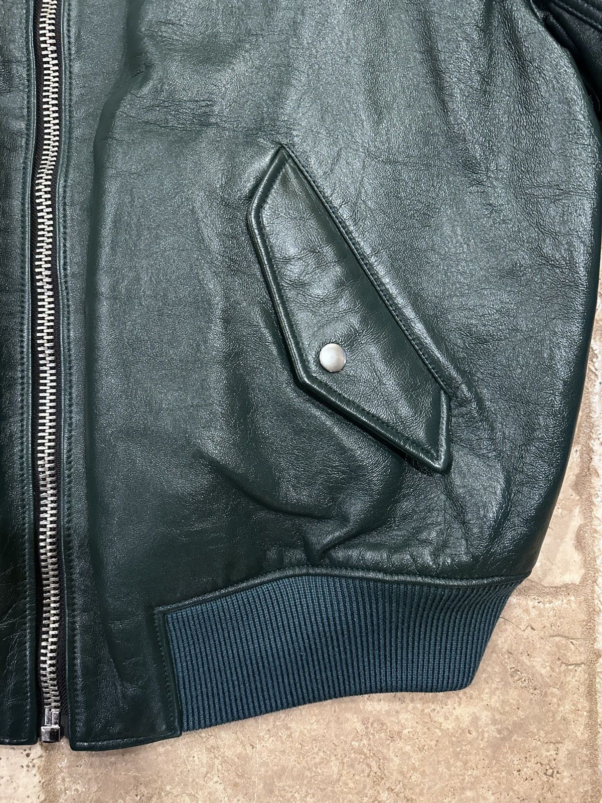 Prada Prada x Raf Simmons Nappa Bomber Leather Billiard Green FW21 Size US L / EU 52-54 / 3 - 7 Thumbnail
